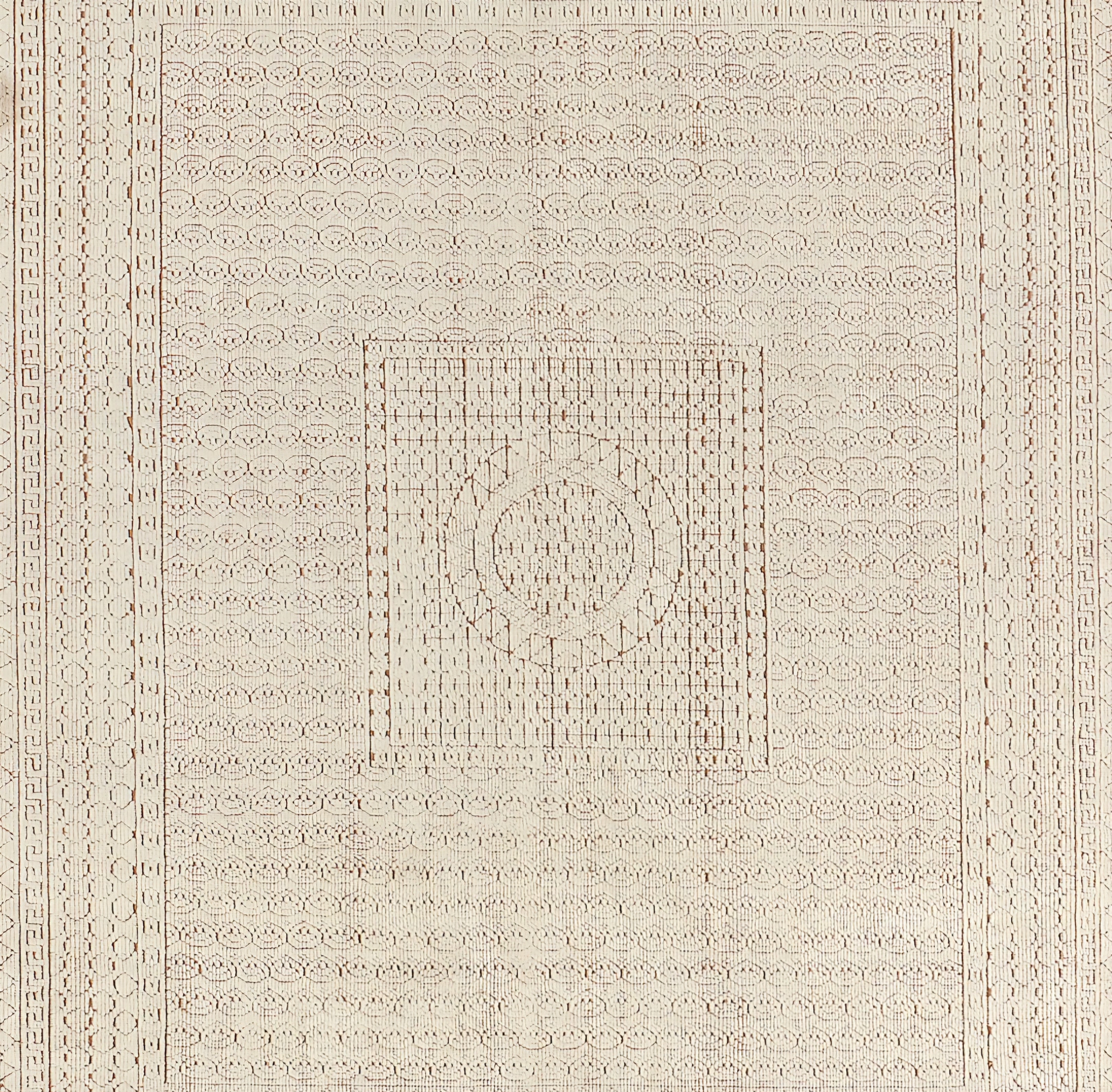 THE ONE × Calero — Hand-Knotted Warm White New Zealand Wool Rug Swatch