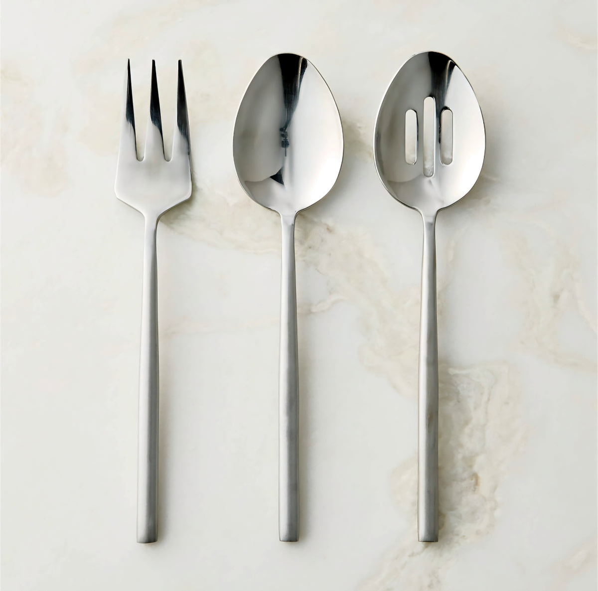 THE ONE × Rush — Brushed Serving Utensil Set (3‑Piece)