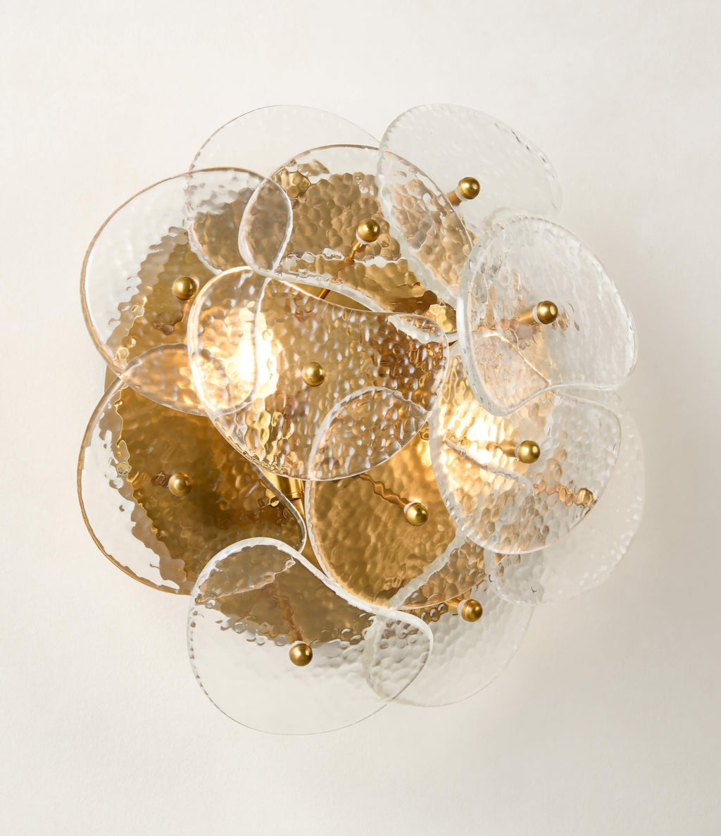 THE ONE × Eline — Textured Glass Dual Wall Sconce and Flush Mount Light