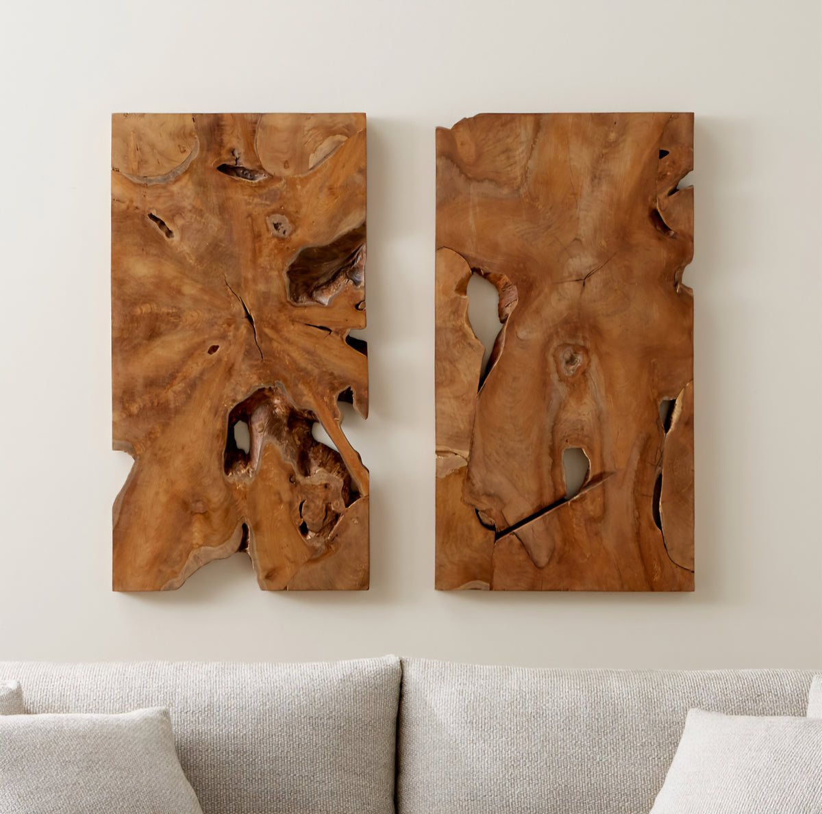 THE ONE × Slice — Teak Wall Art (19"x35")