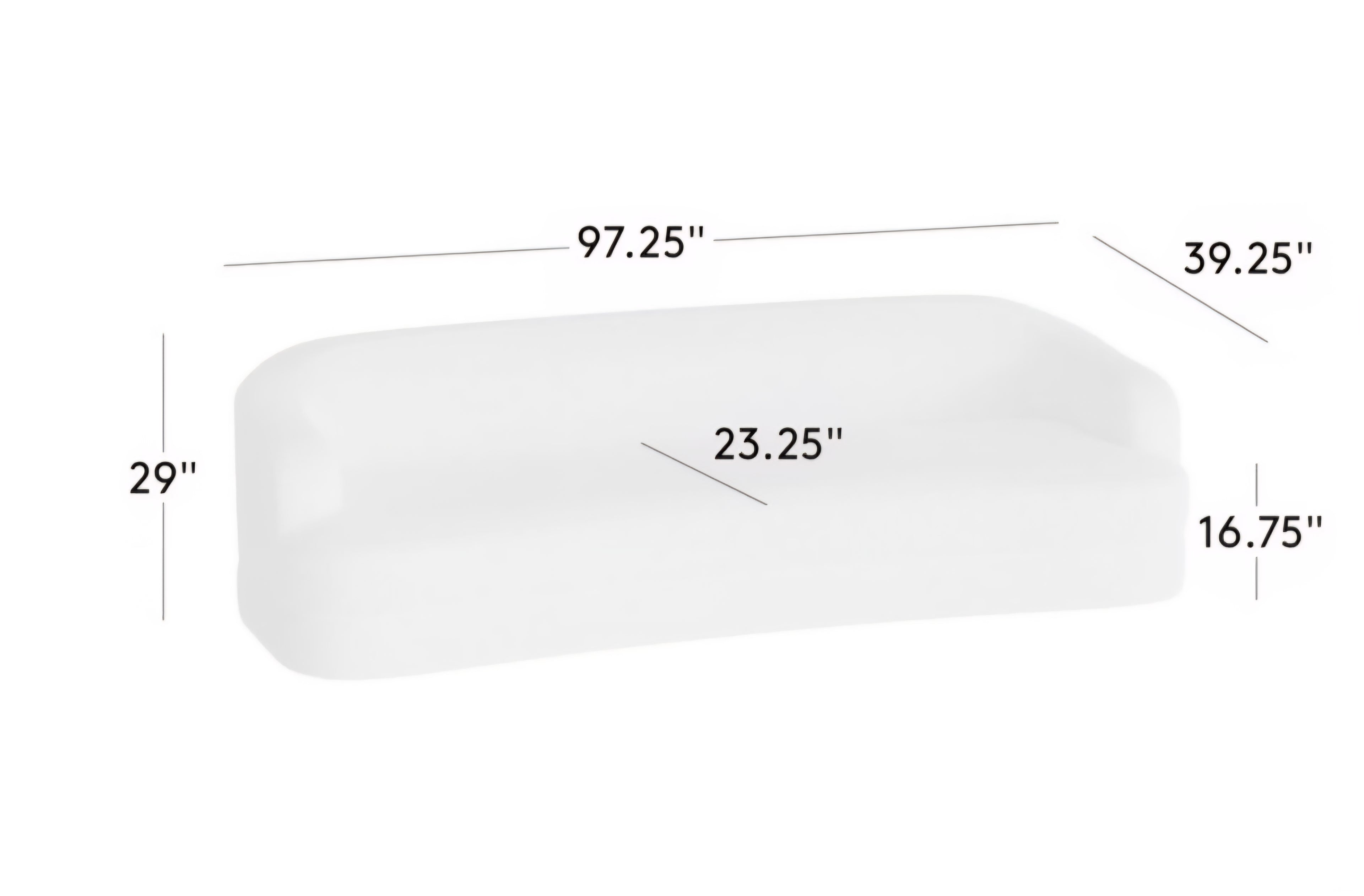 THE ONE × Mylene — Black and White Boucle Curved Sofa by goop