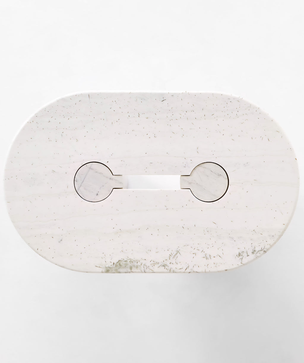 THE ONE × Liguria — Oval Marble Coffee Table