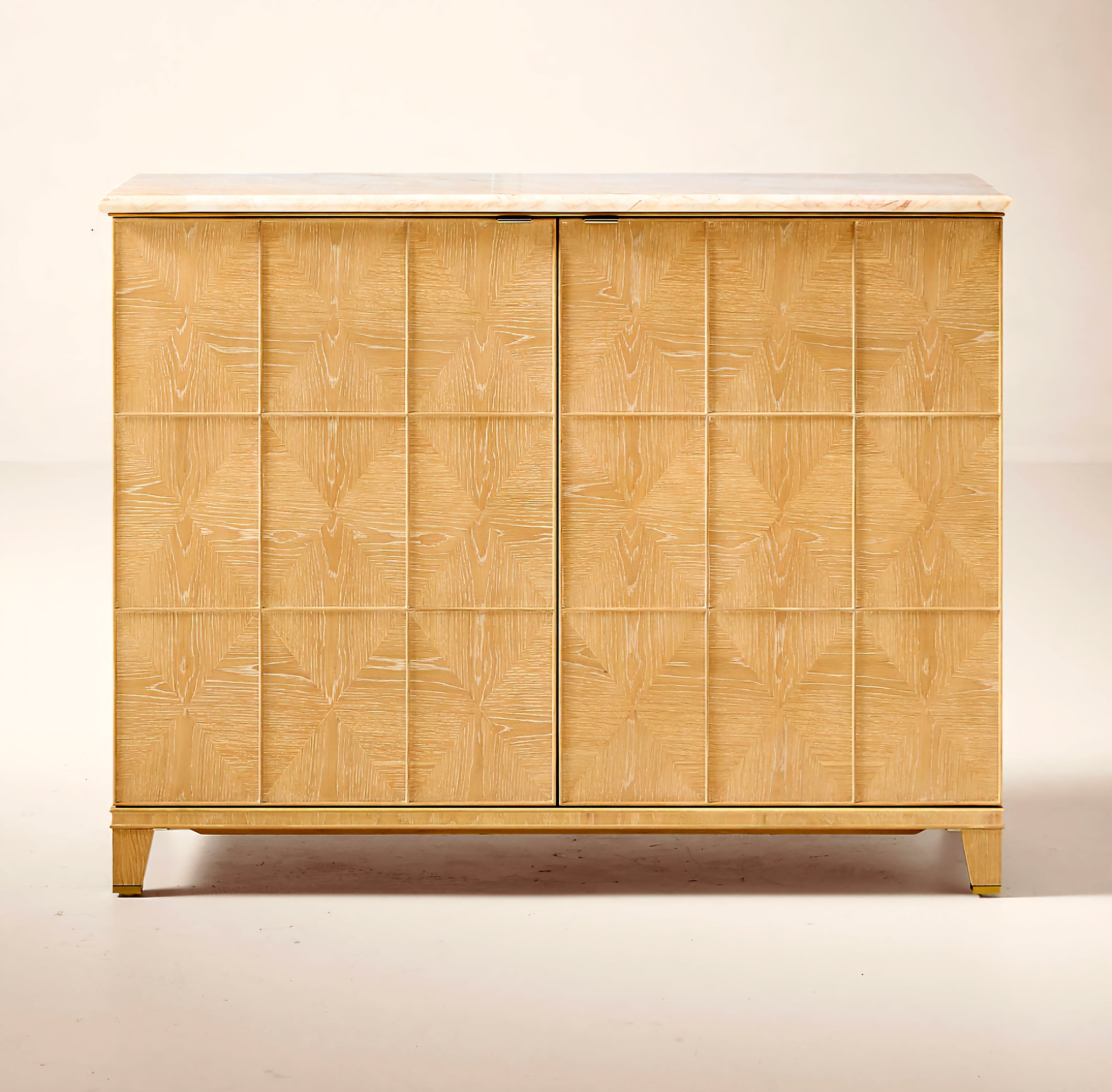 THE ONE × Tribeca — Marble and White Oak Bar Cabinet