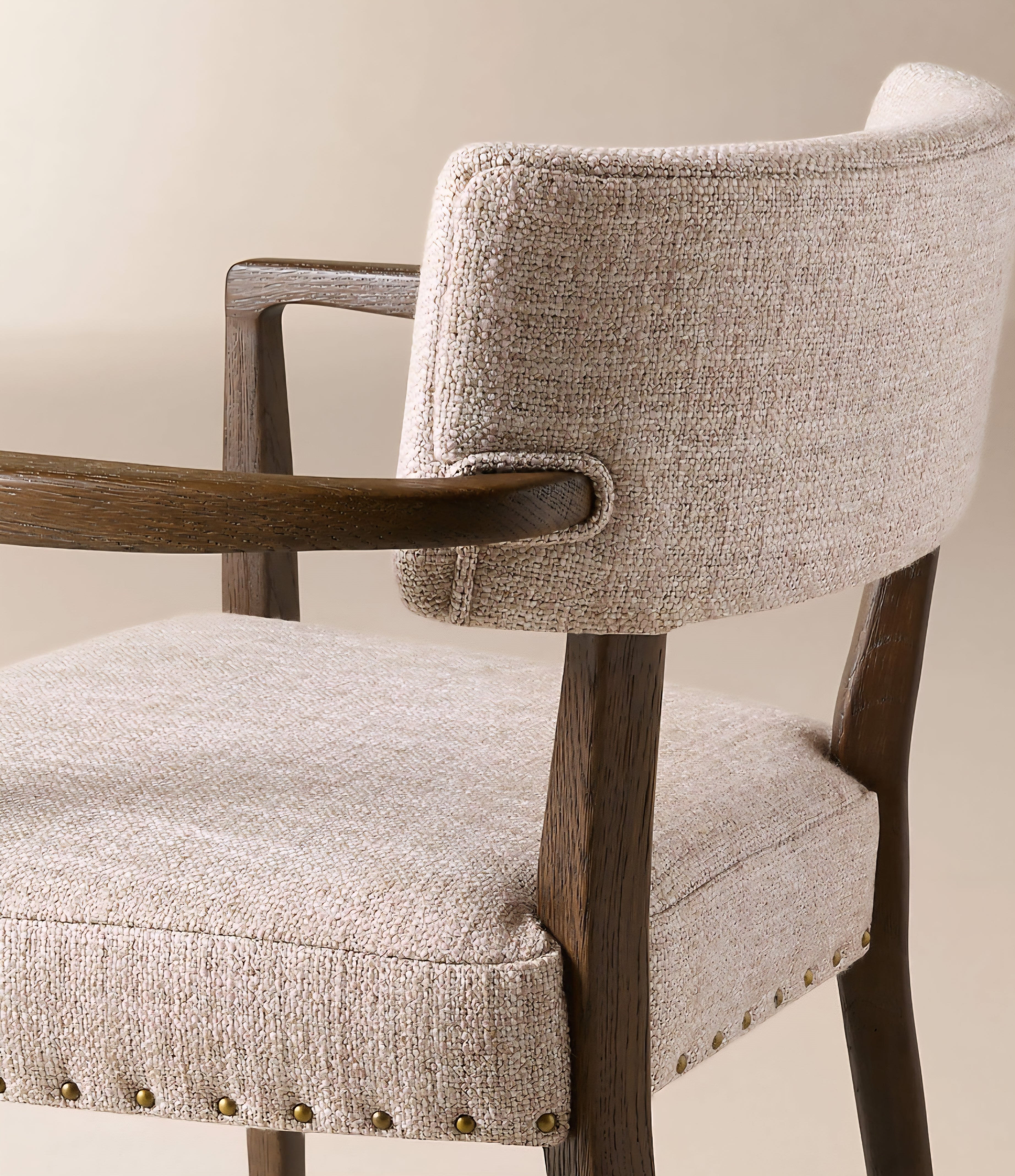 THE ONE × Arlo — Smoked Mauve Performance Fabric Dining Armchair
