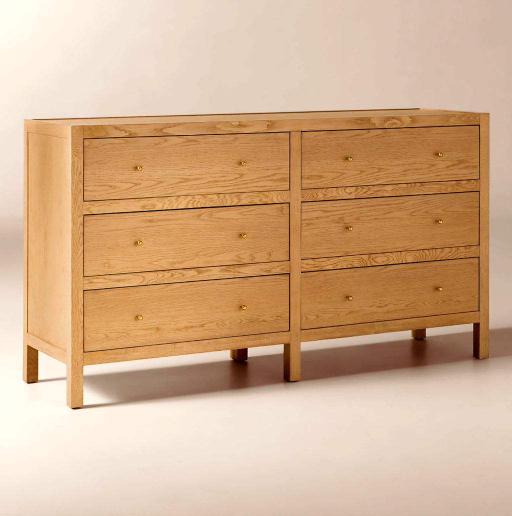 THE ONE × Layton — White Oak 6-Drawer Dresser