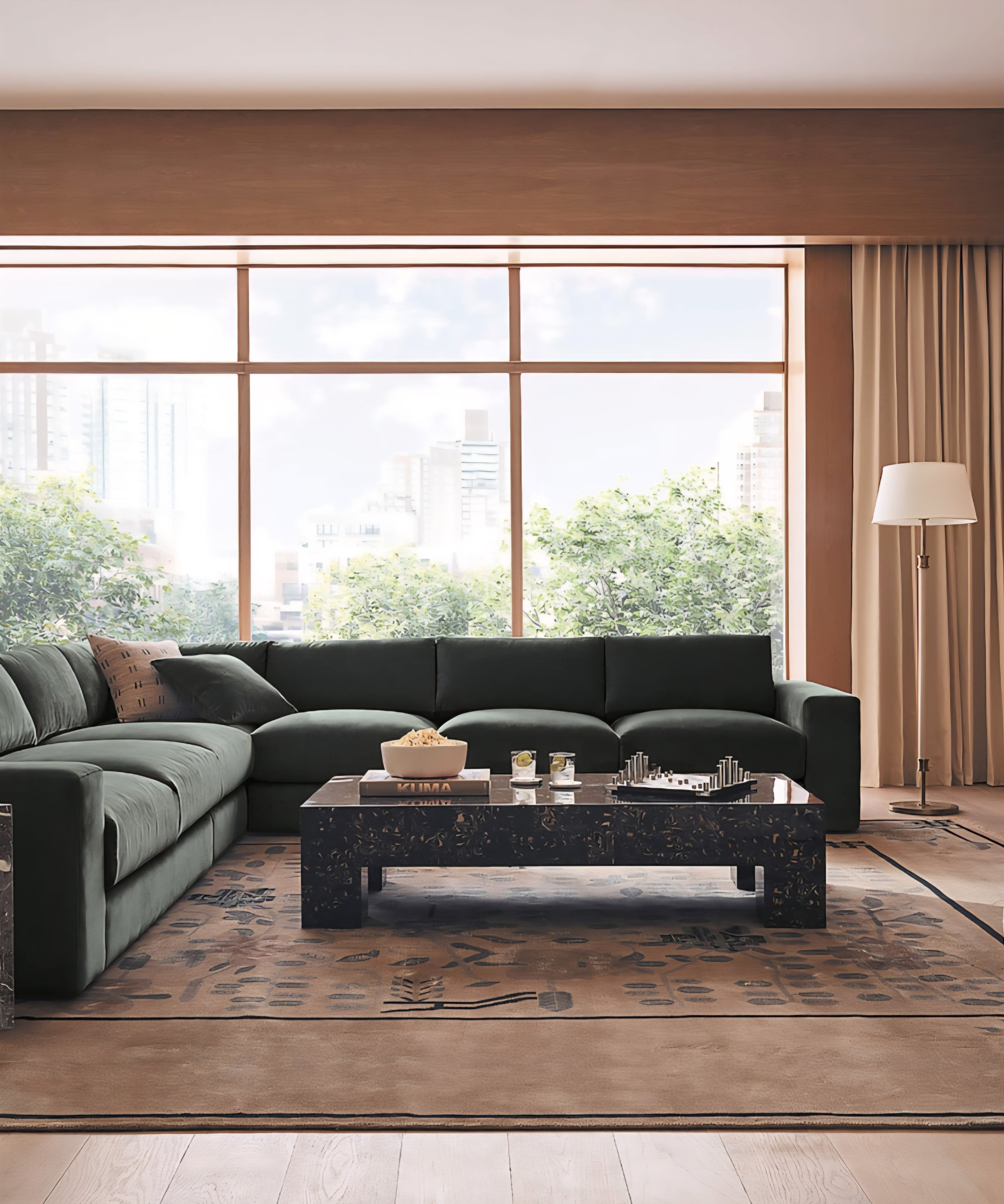 THE ONE × Scatola — Brown Burl Wood Coffee Table