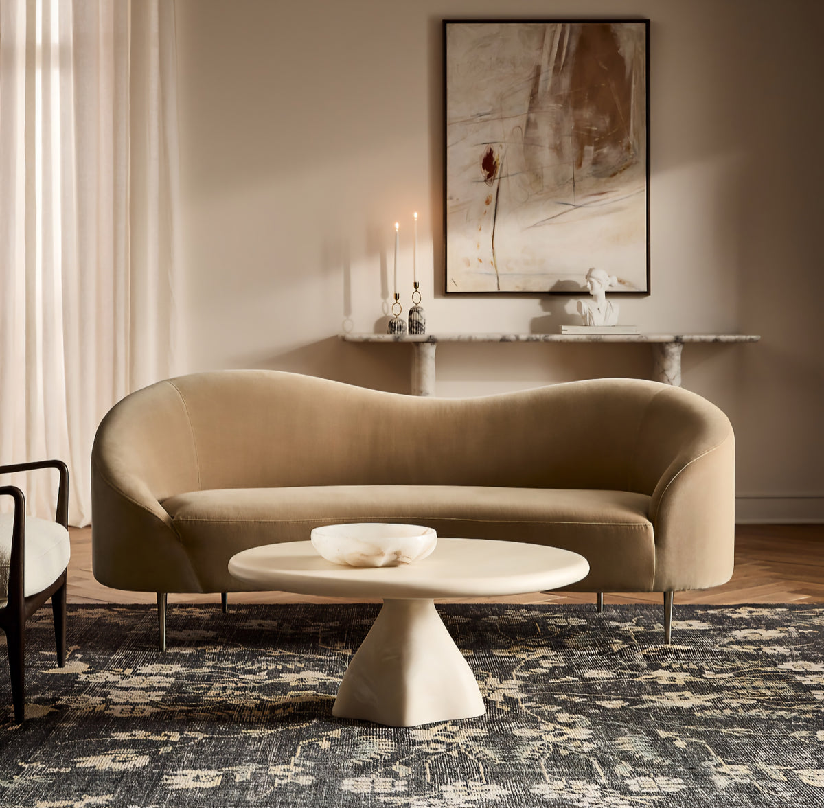 THE ONE × Curvo — White Performance Fabric Sofa by Goop