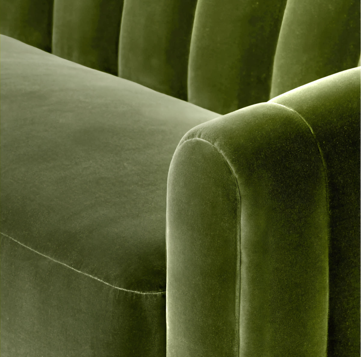 THE ONE × Fitz — Channeled White Boucle Loveseat