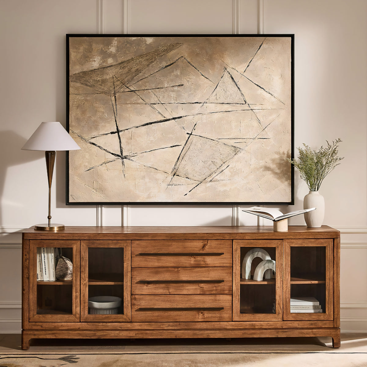 THE ONE × Truman — Acacia Wood Credenza with Drawers