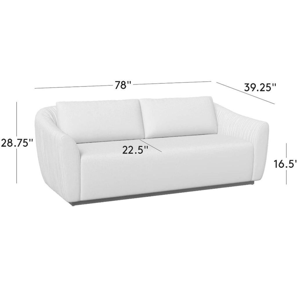 THE ONE × Ruched Velvet Sofa