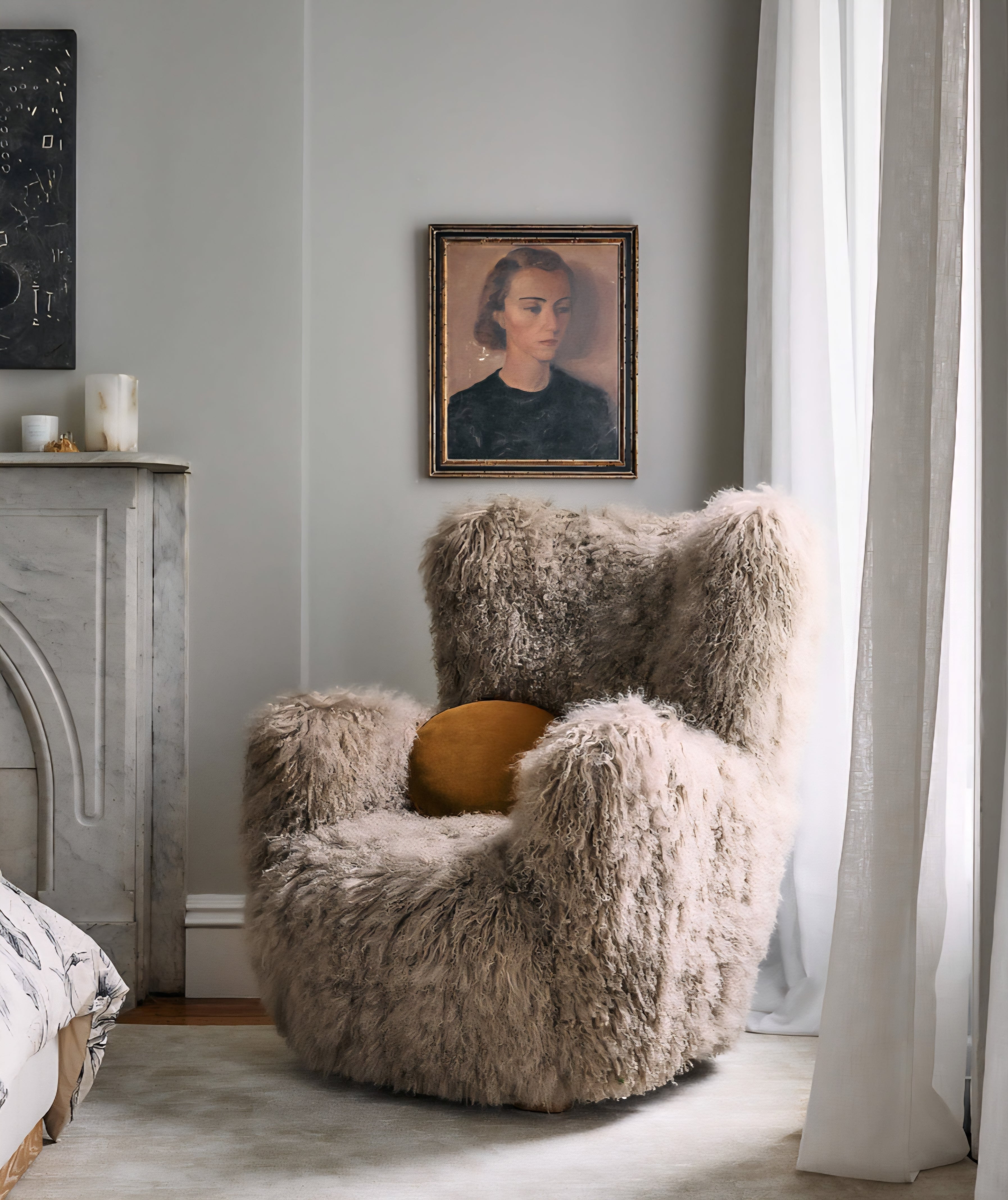 THE ONE × Mongolian Sheepskin Accent Chair