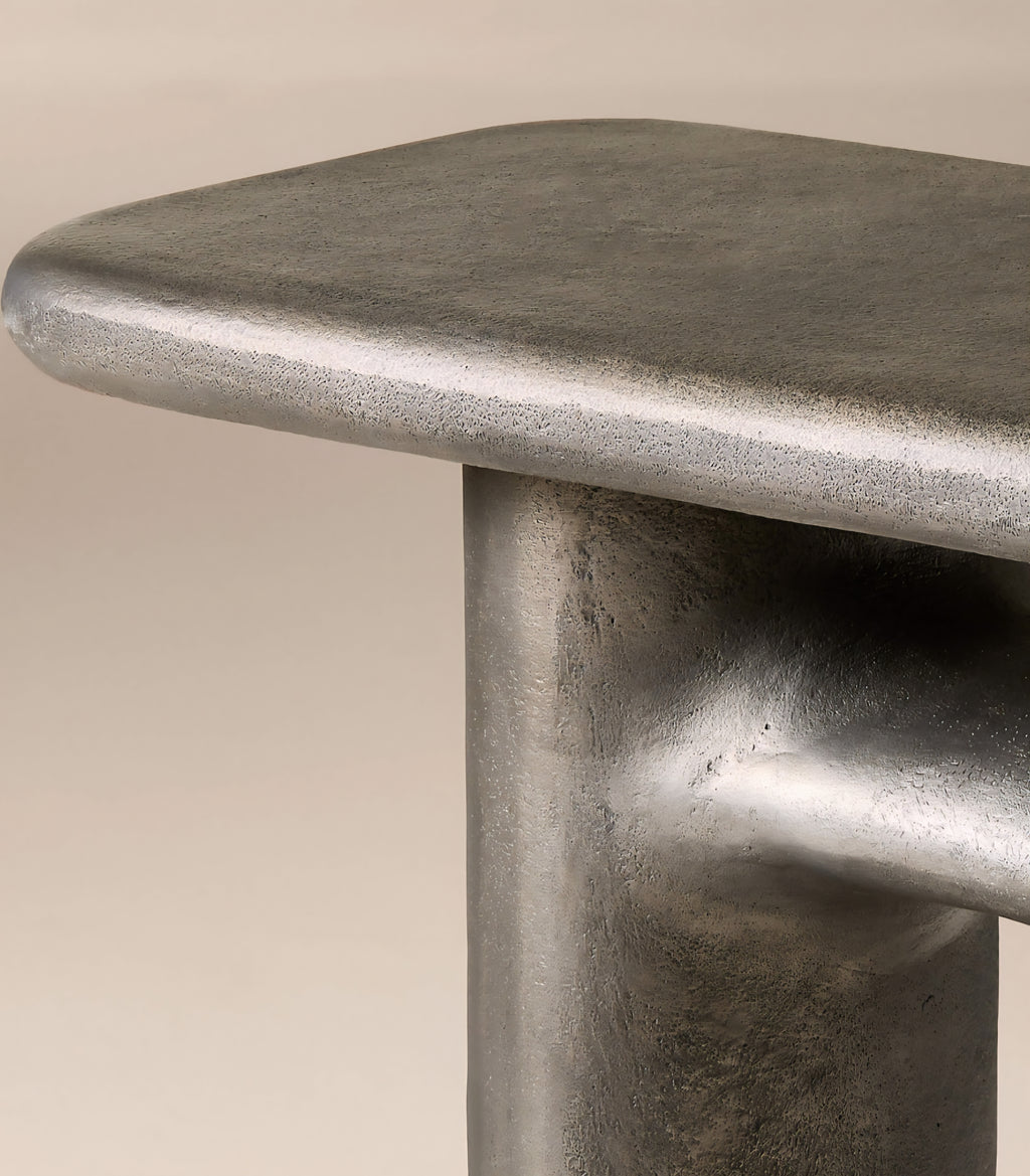 THE ONE × Hollis — Charcoal Grey Cast Aluminum Console Table