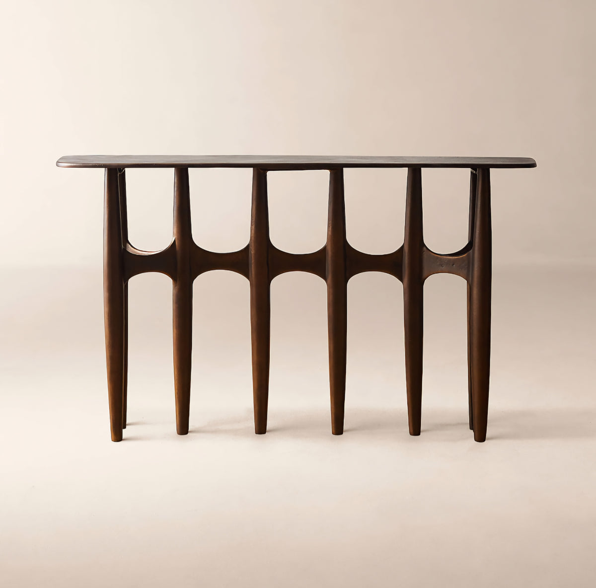 THE ONE × Bixby — White Cast Aluminum Console Table