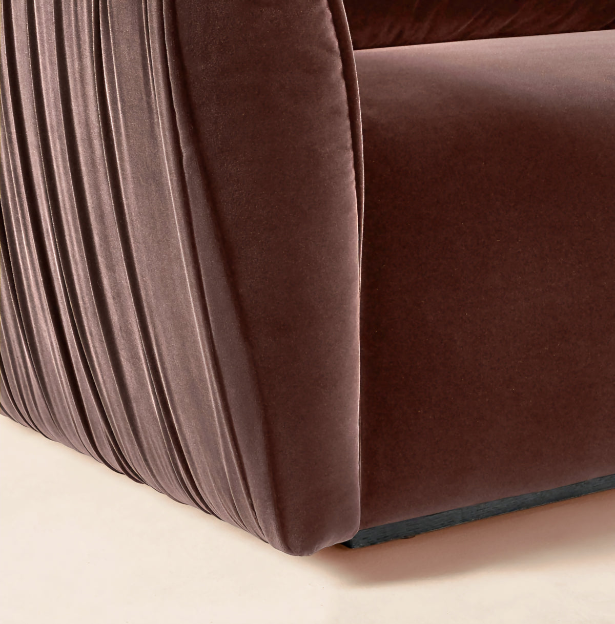 THE ONE × Ruched Velvet Sofa