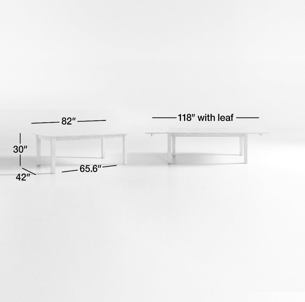 THE ONE × Basque — Table à manger en bois massif brun clair vieilli