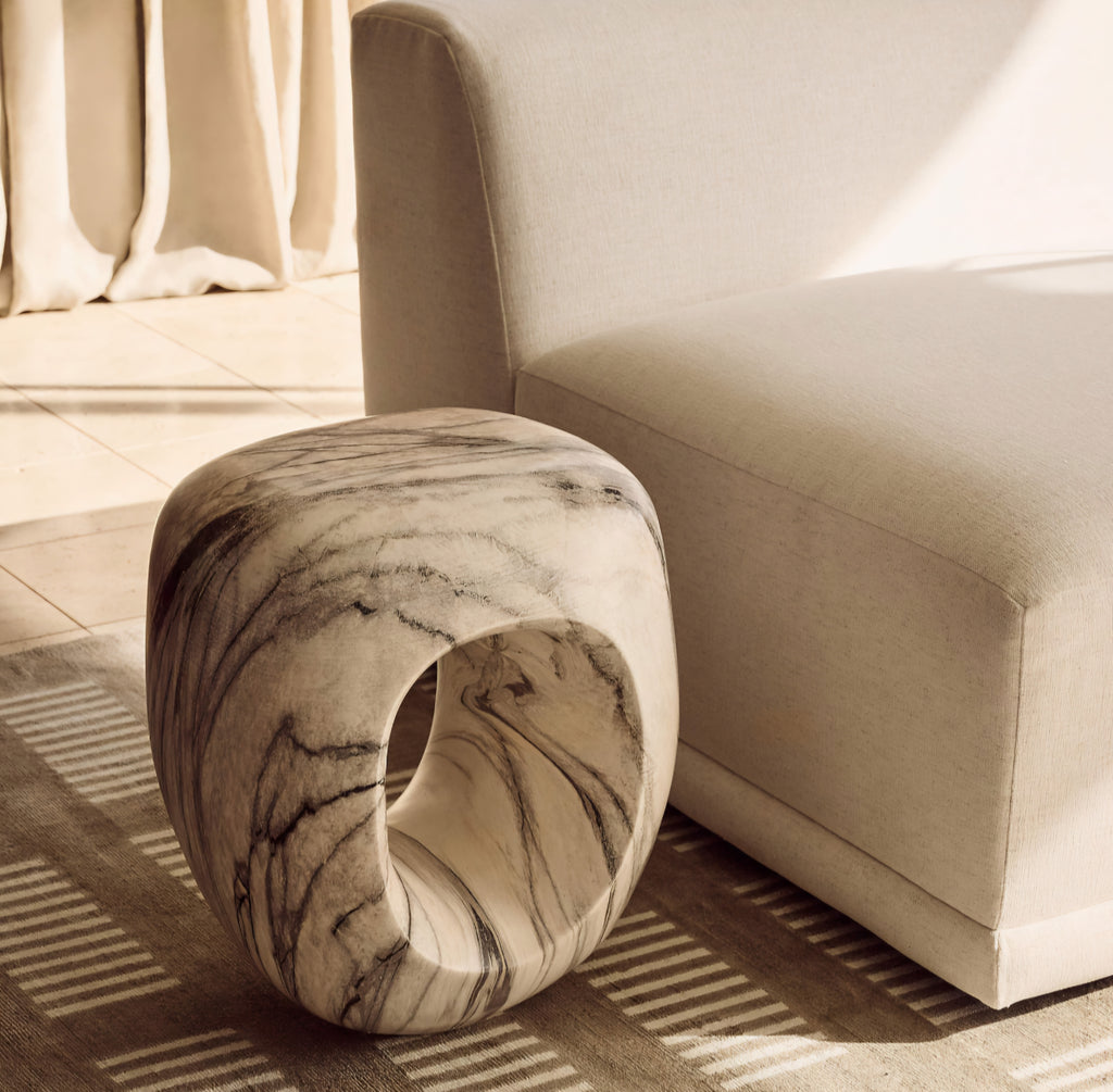 THE ONE × Koa — Marbled Resin Side Table