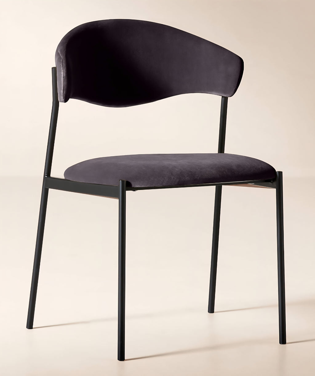 THE ONE × Damato — Mink Velvet Dining Chair
