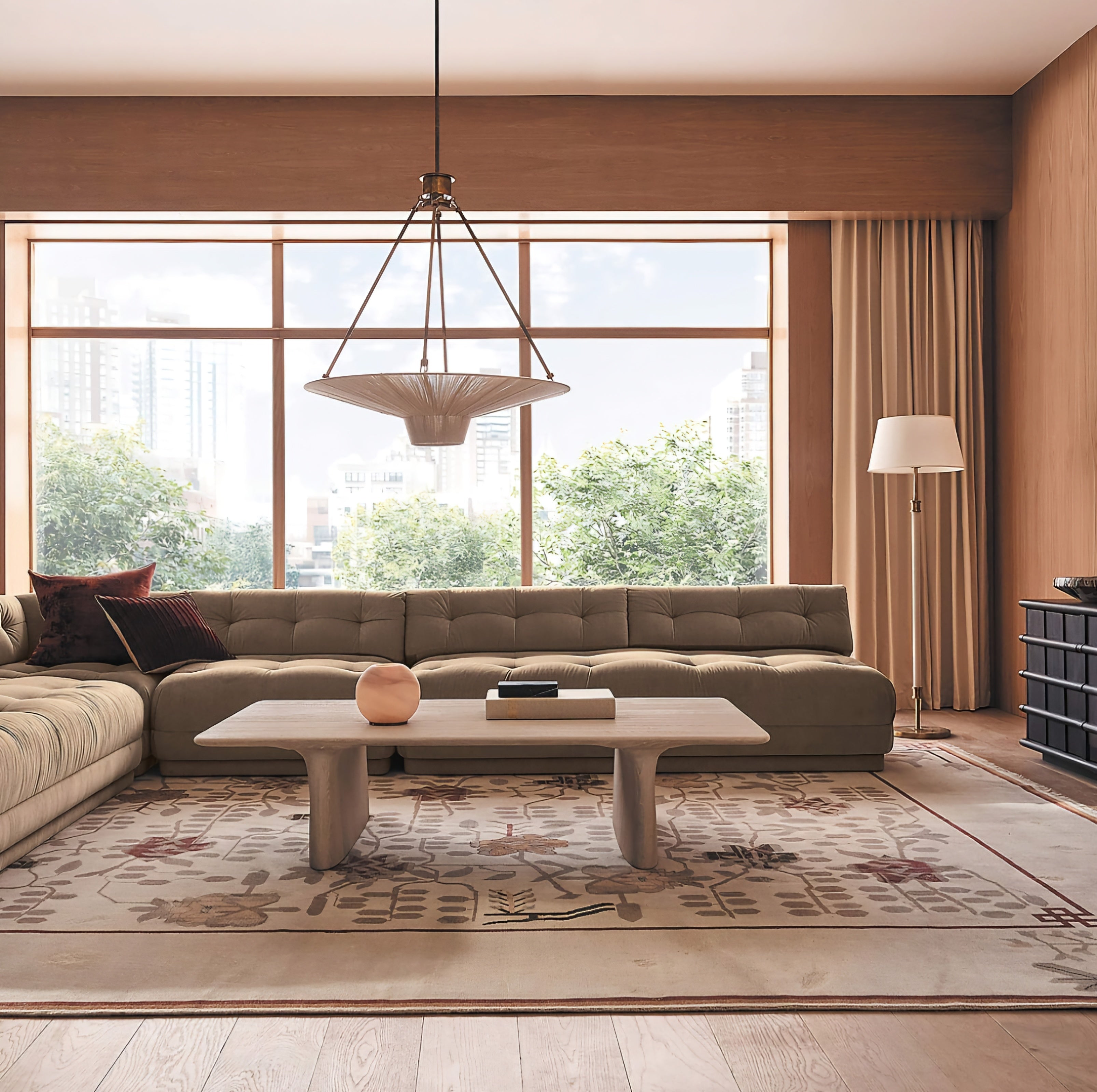 THE ONE × Fiora — Hand-Knotted Distressed Warm White New Zealand Wool Area Rug