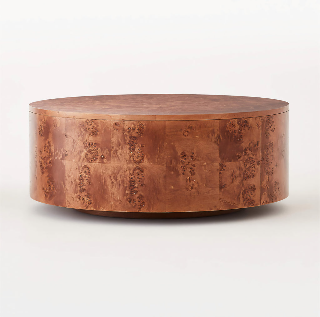 THE ONE × Purl — 36" Burl Wood Rotating Coffee Table