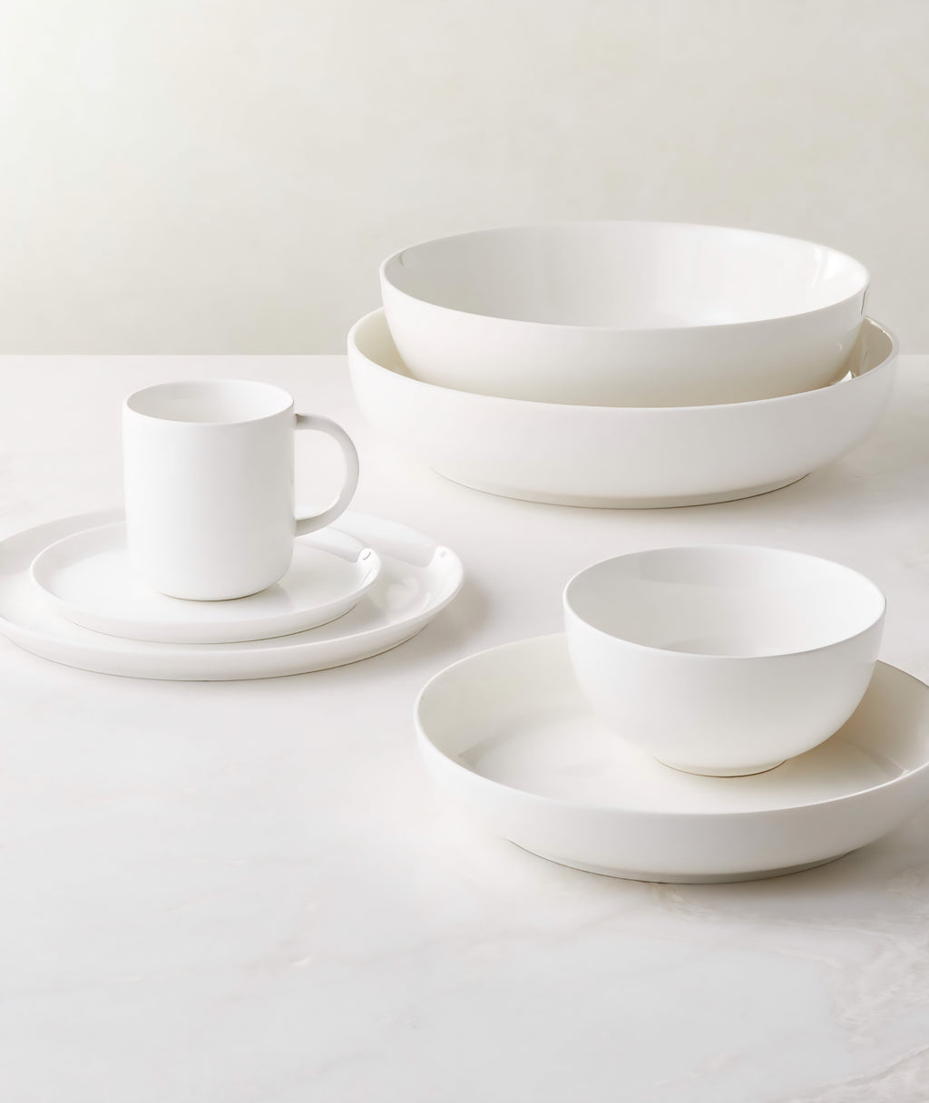THE ONE × Contact — White Ceramic Serving Bowl