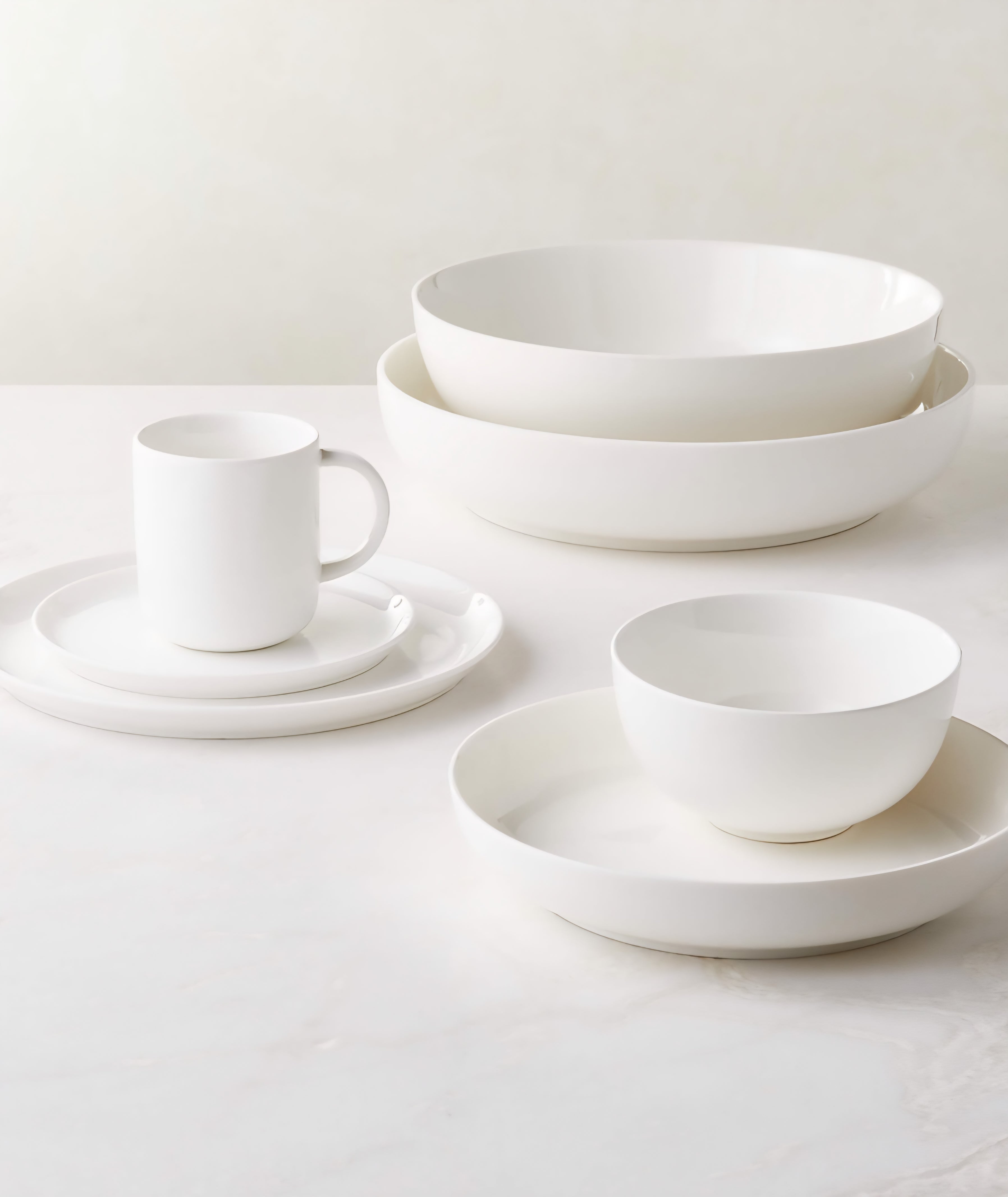 THE ONE × Contact — White Ceramic Serving Bowl