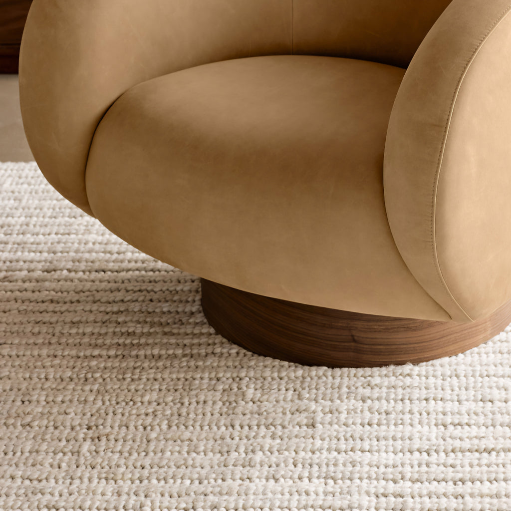 THE ONE × Kessler — Leather Swivel Accent Chair