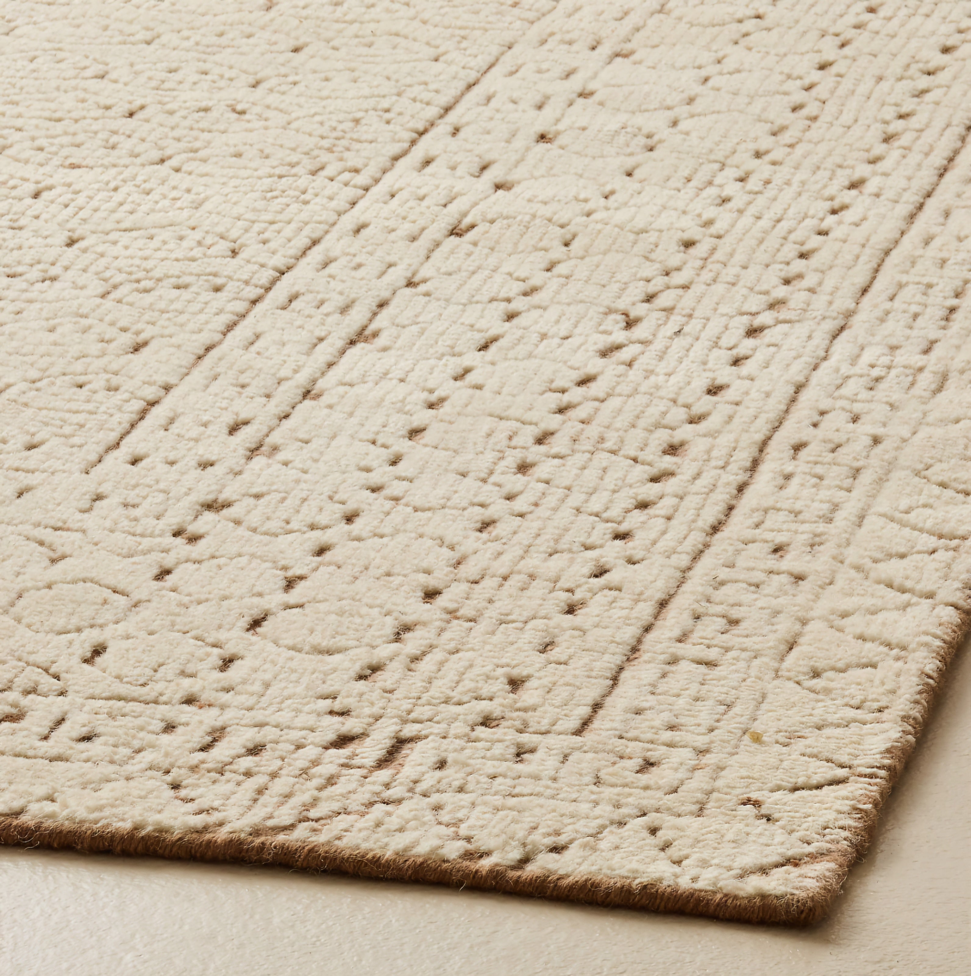 THE ONE × Calero — Hand-Knotted Warm White New Zealand Wool Area Rug