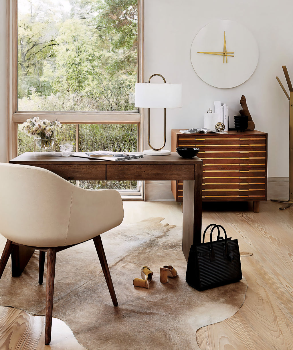 THE ONE × Runway — 48" 2-Drawer Acacia Desk