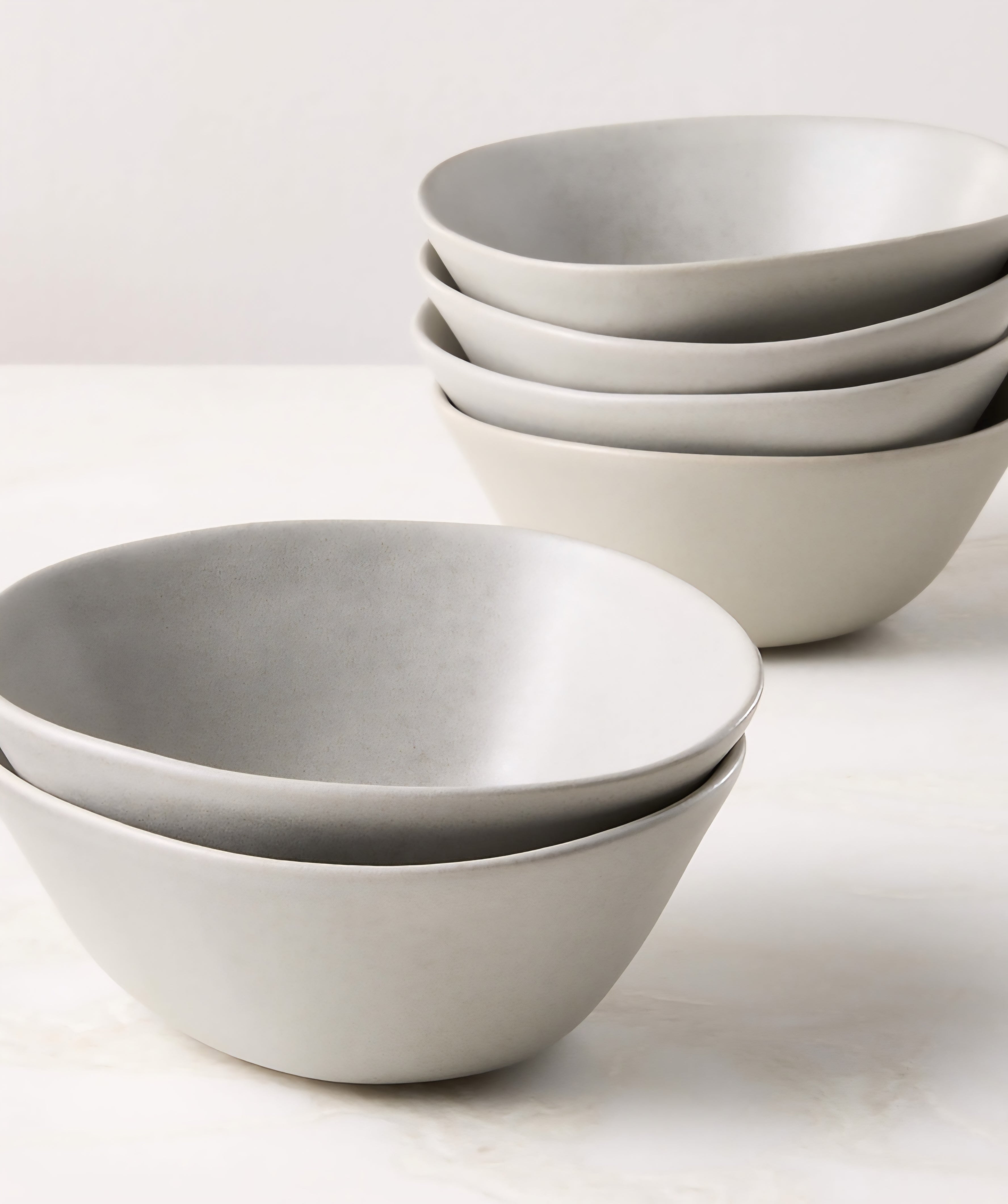 THE ONE × Selene — Ivory Stoneware Soup & Pasta Bowls