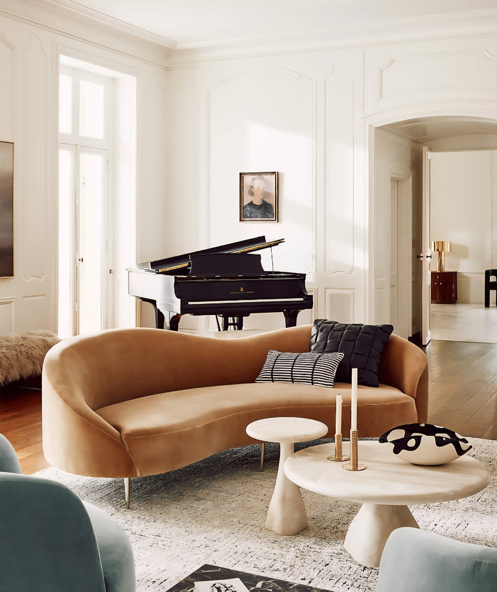THE ONE × Curvo — White Performance Fabric Sofa by goop