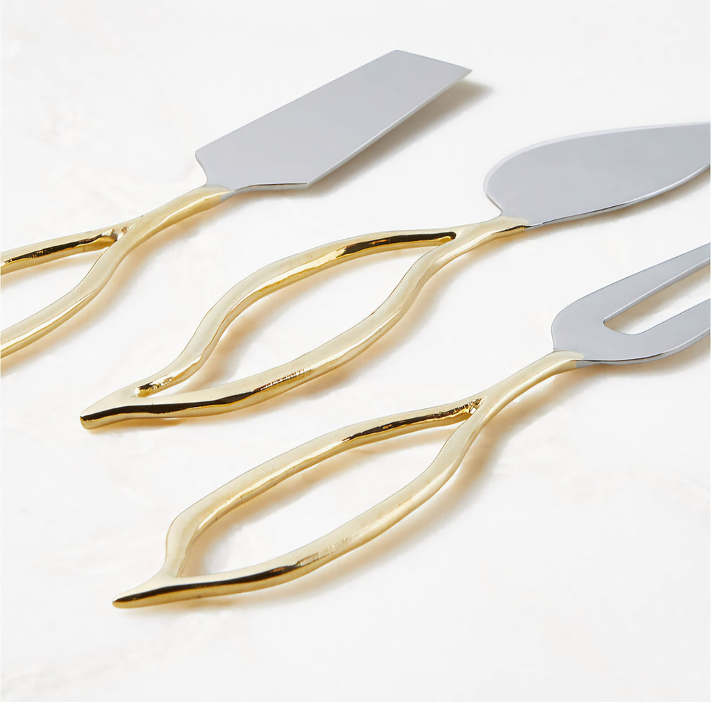 THE ONE × Valleta — Gold Cheese Knives Set of 3