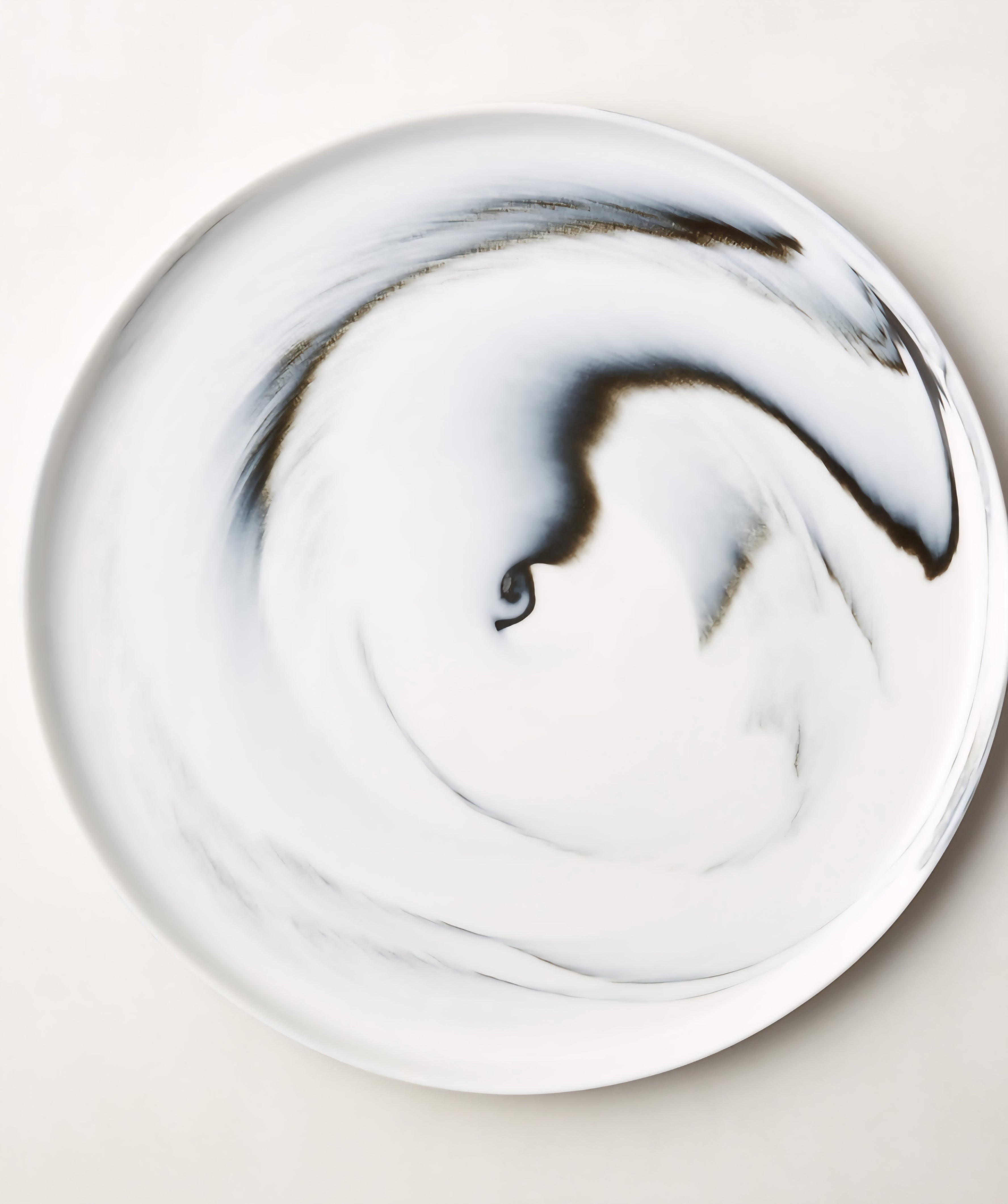 THE ONE × Swirl — 3-Piece Black and White Dinnerware Set