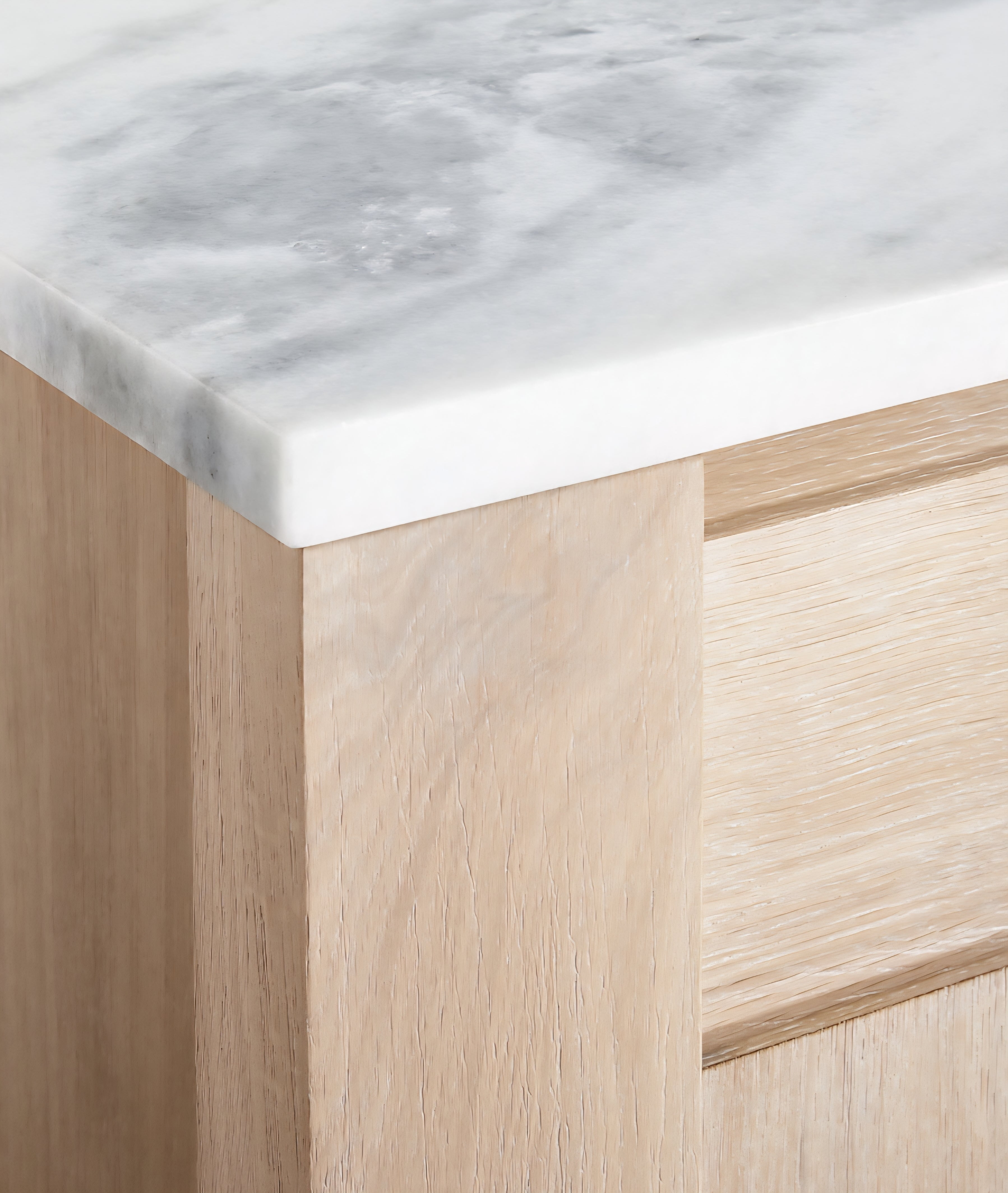 THE ONE × Terra — Marble Top Kitchen Island with Storage (78")