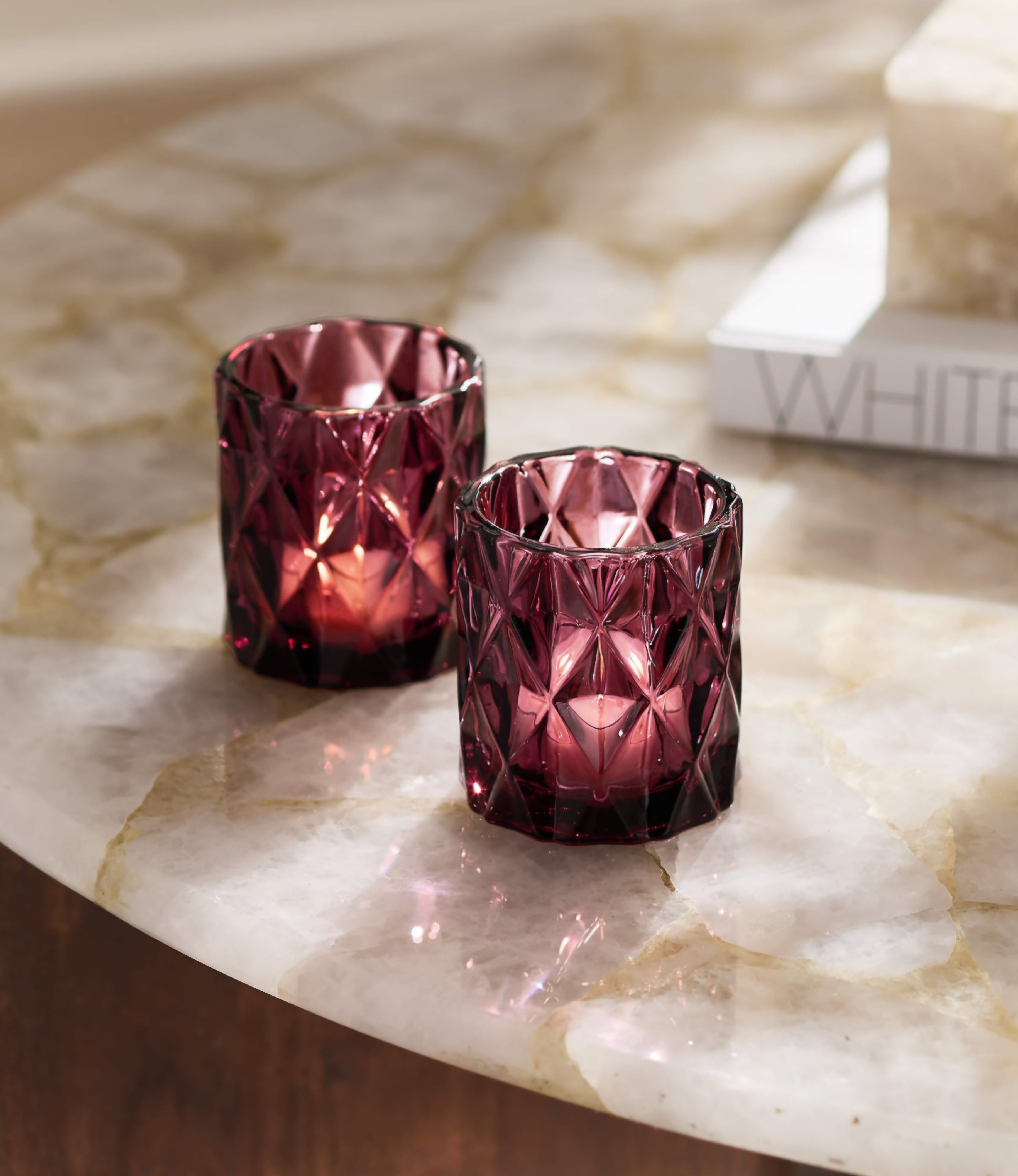 THE ONE × Betty — Smoked Glass Tealight Candle Holders (Set of 6)