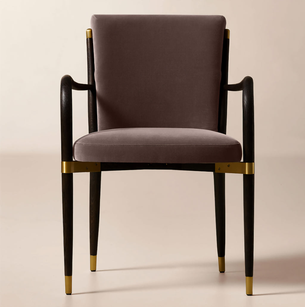 THE ONE × Norrie — Dusty Lilac Velvet Dining Armchair