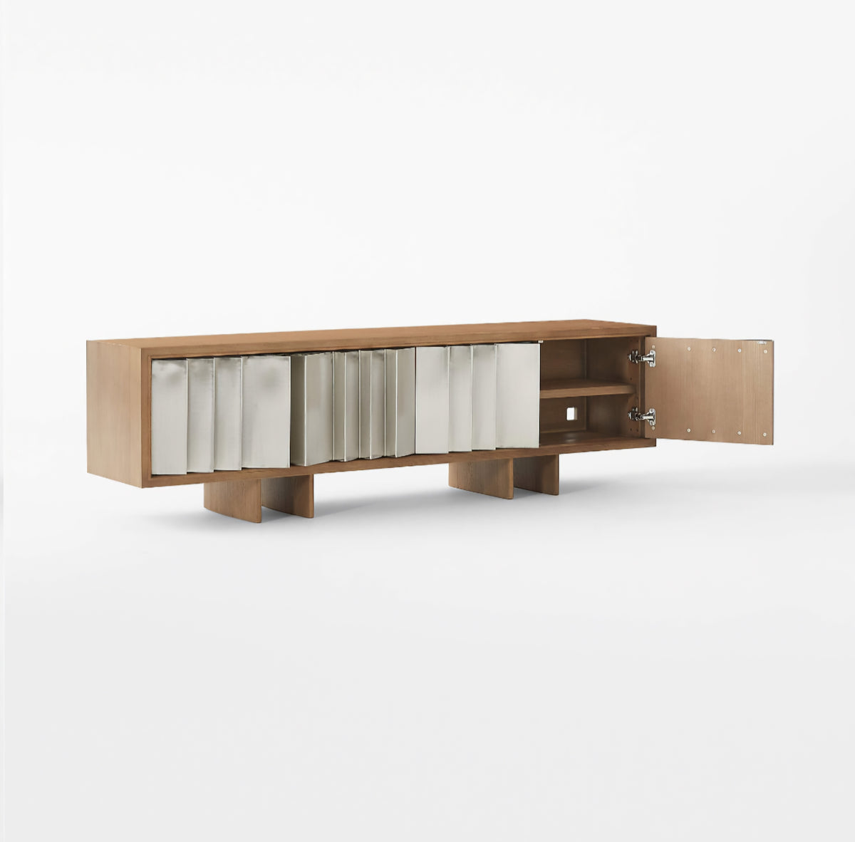 THE ONE × Kibo — Steel and Oak Media Console
