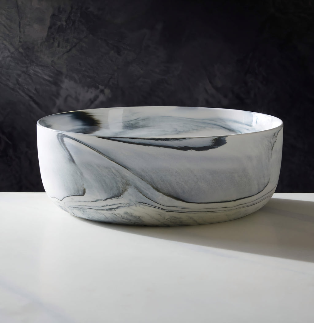 THE ONE × Swirl — Black and White Serving Bowl