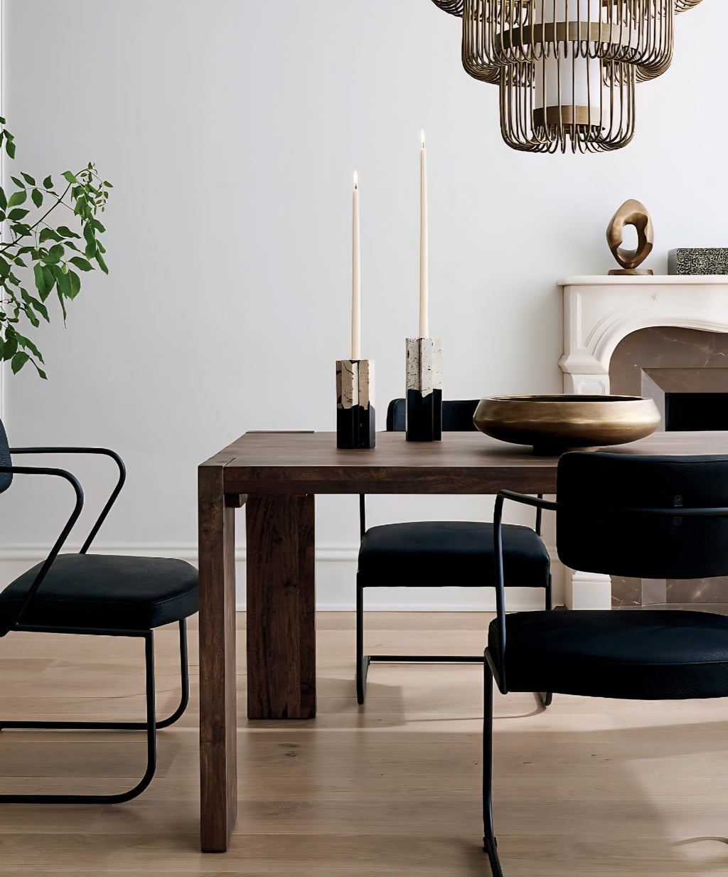 THE ONE × Blox — Rectangular Brown Wood Dining Table