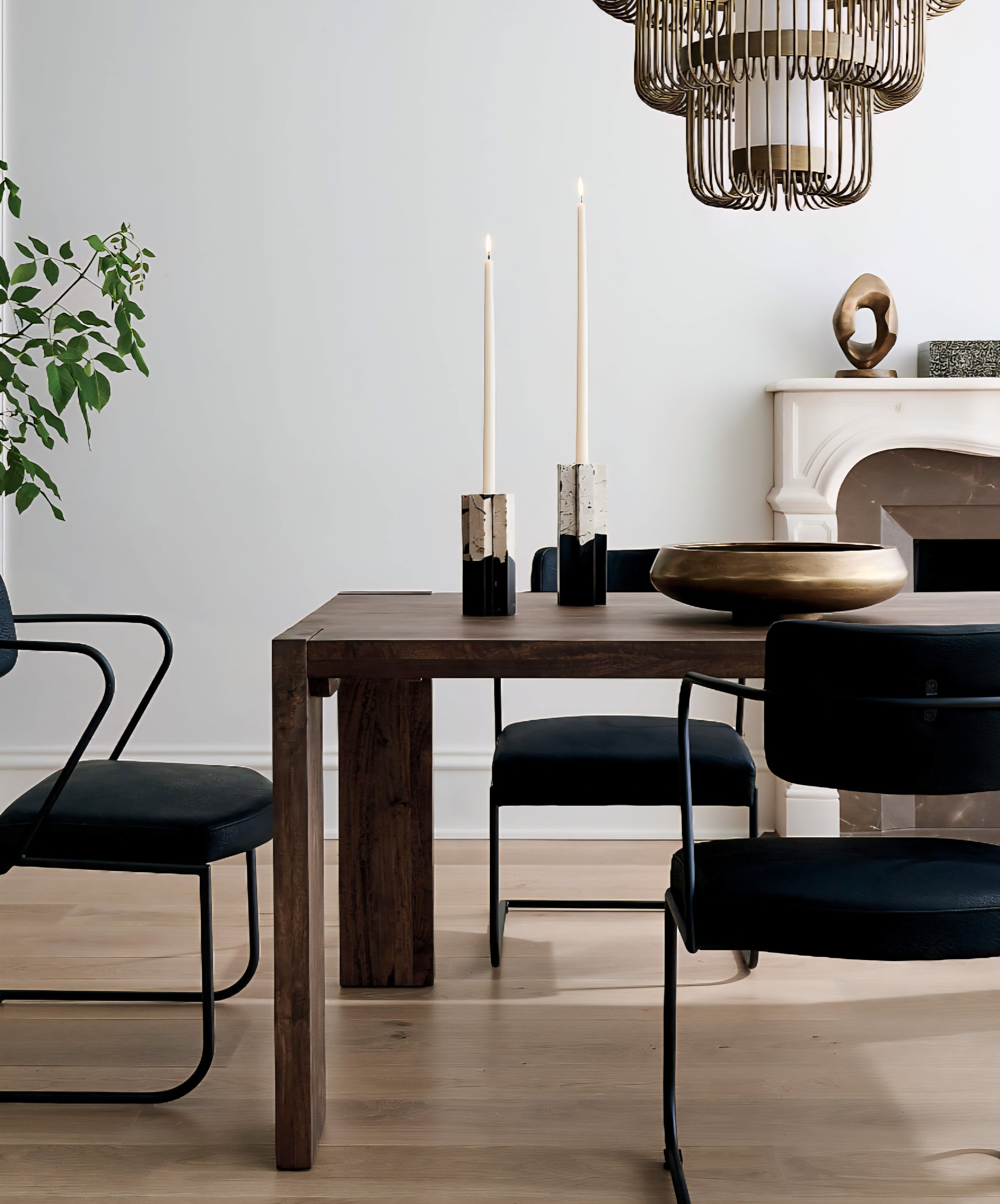 THE ONE × Blox — Rectangular Brown Wood Dining Table