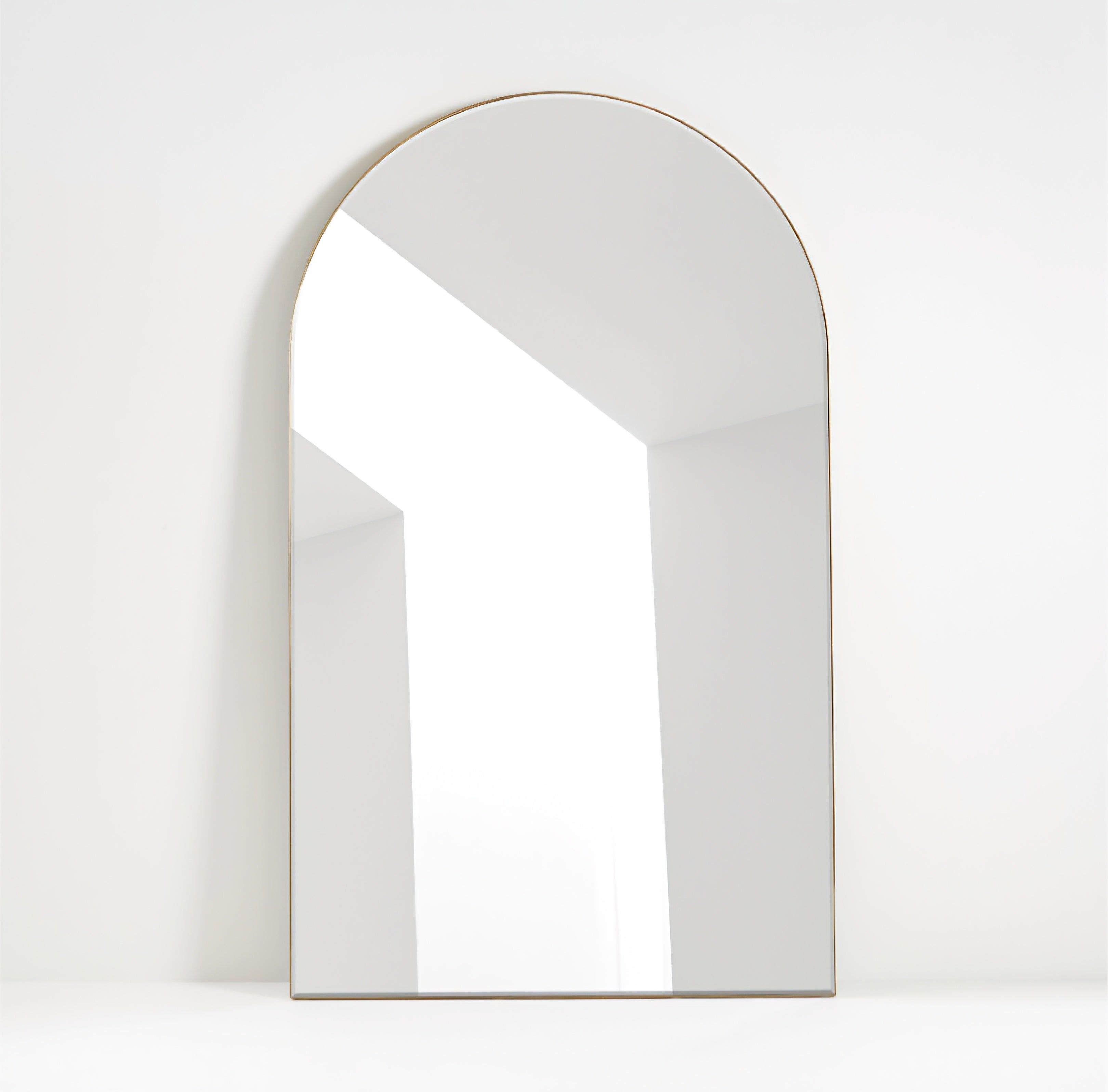 THE ONE × Edge — Extra-Large Brass Arch Floor Mirror