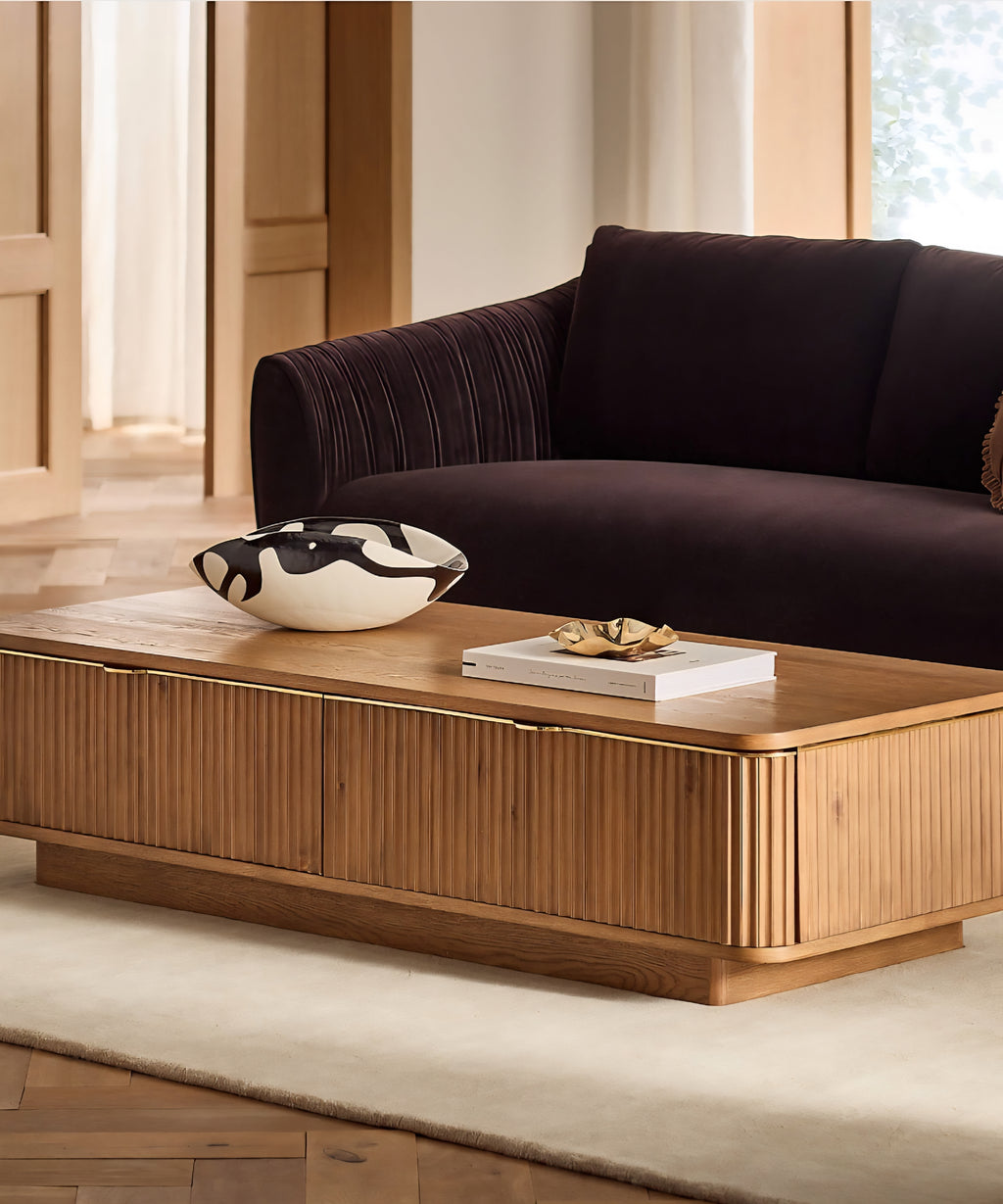 THE ONE × Davison — Fluted Oak Coffee Tables