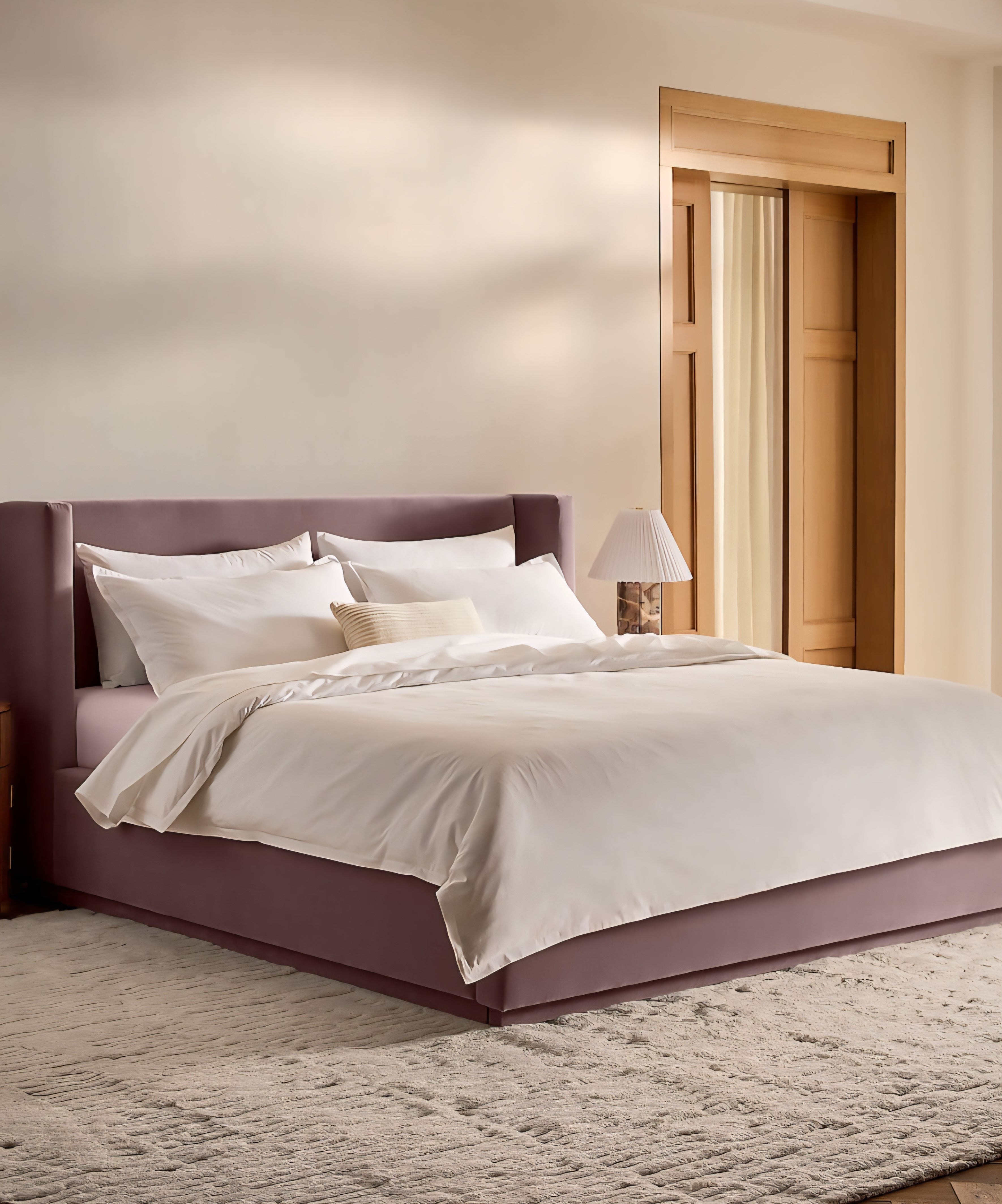 THE ONE × Russell — Velvet Upholstered Queen Storage Bed