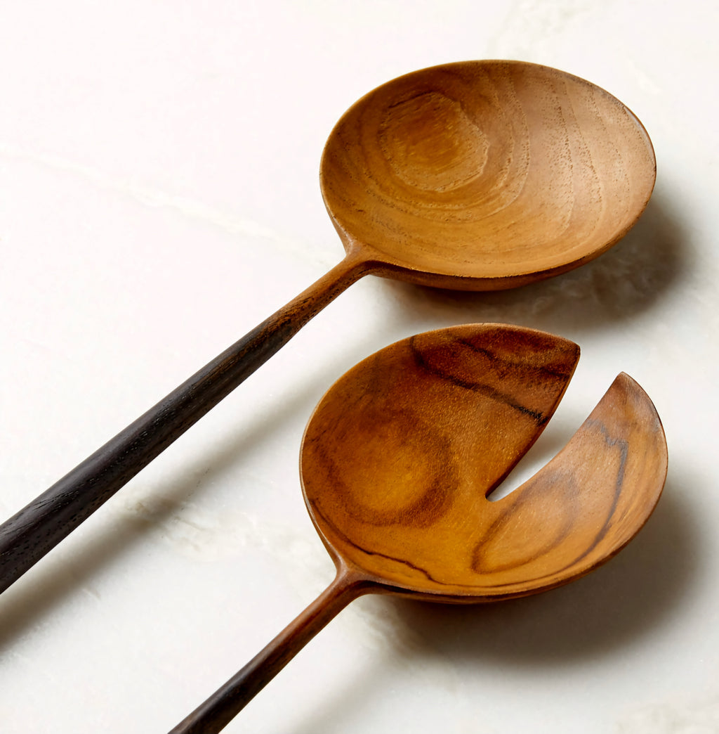 THE ONE × Fume — Teak Salad Servers Set of 2