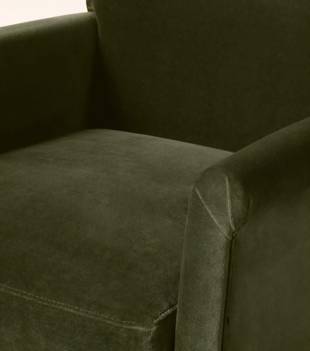 THE ONE × Olson — Cognac Brown Velvet Accent Chair