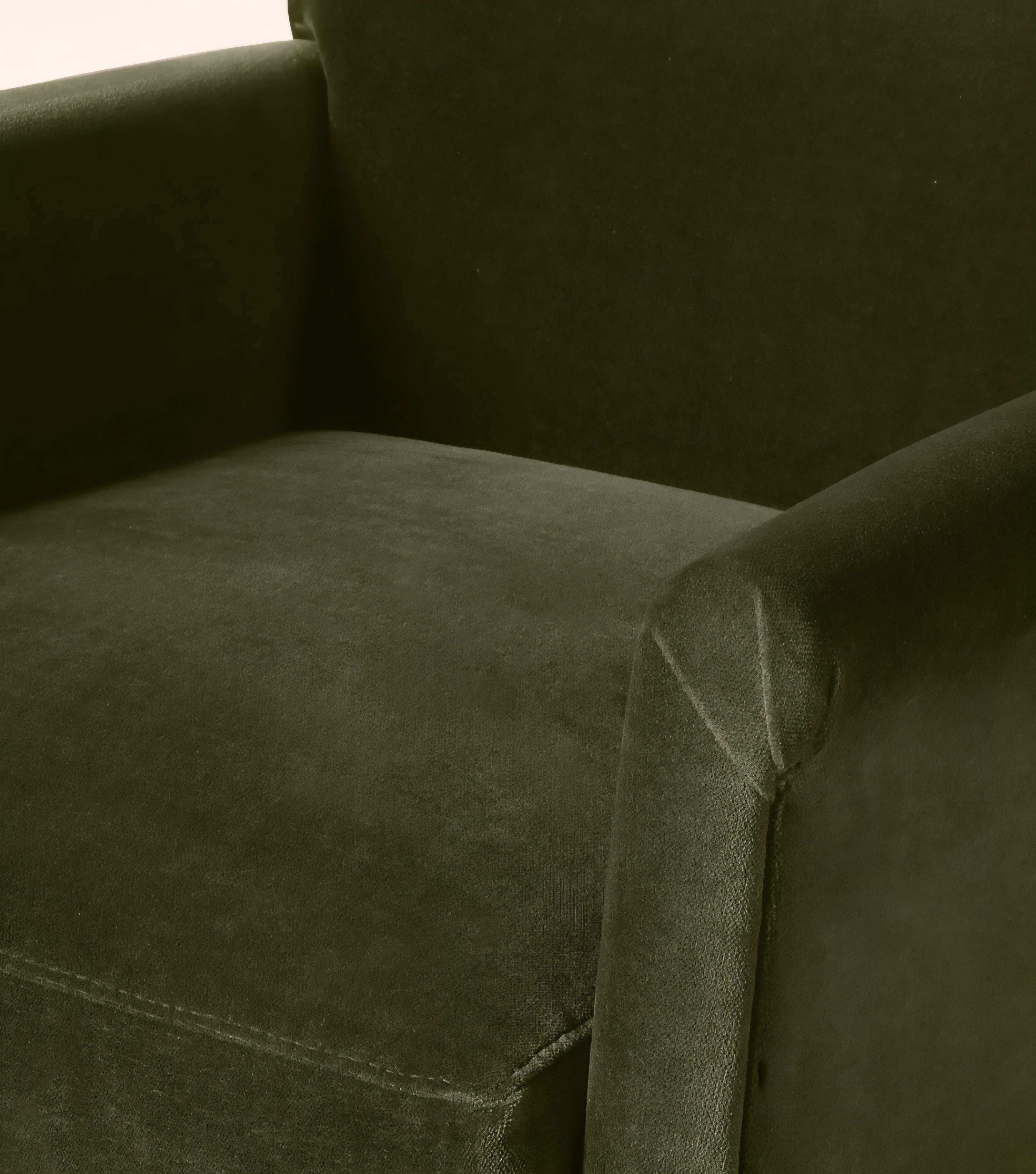 THE ONE × Olson — Cognac Brown Velvet Accent Chair