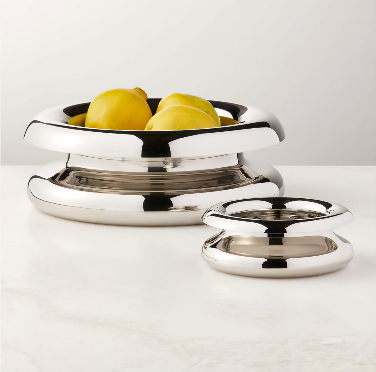 THE ONE × Piero — Polished Stainless Steel Serving Bowl