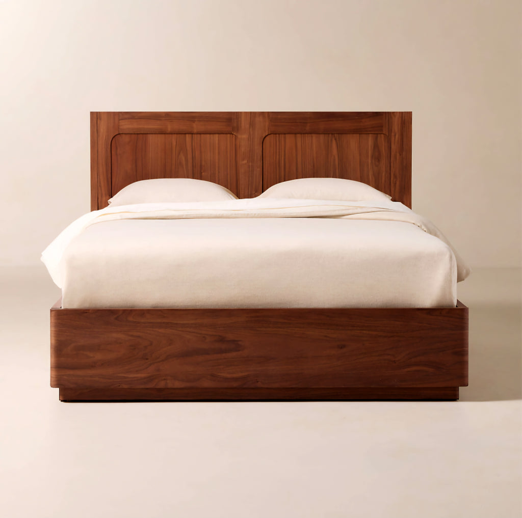 THE ONE × Montero — Walnut Wood King Storage Bed