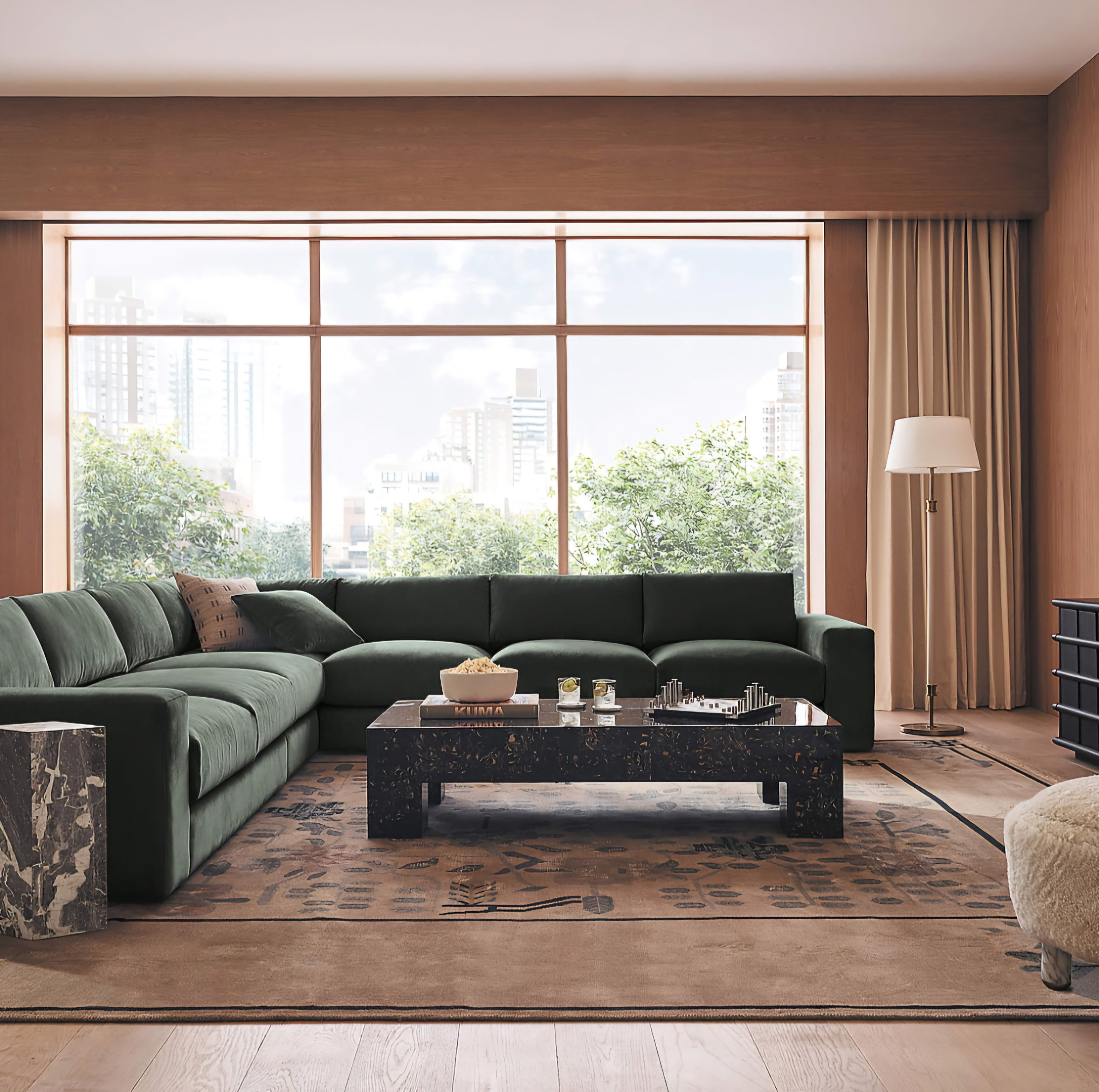 THE ONE × Fiora — Hand-Knotted Distressed Warm White New Zealand Wool Area Rug