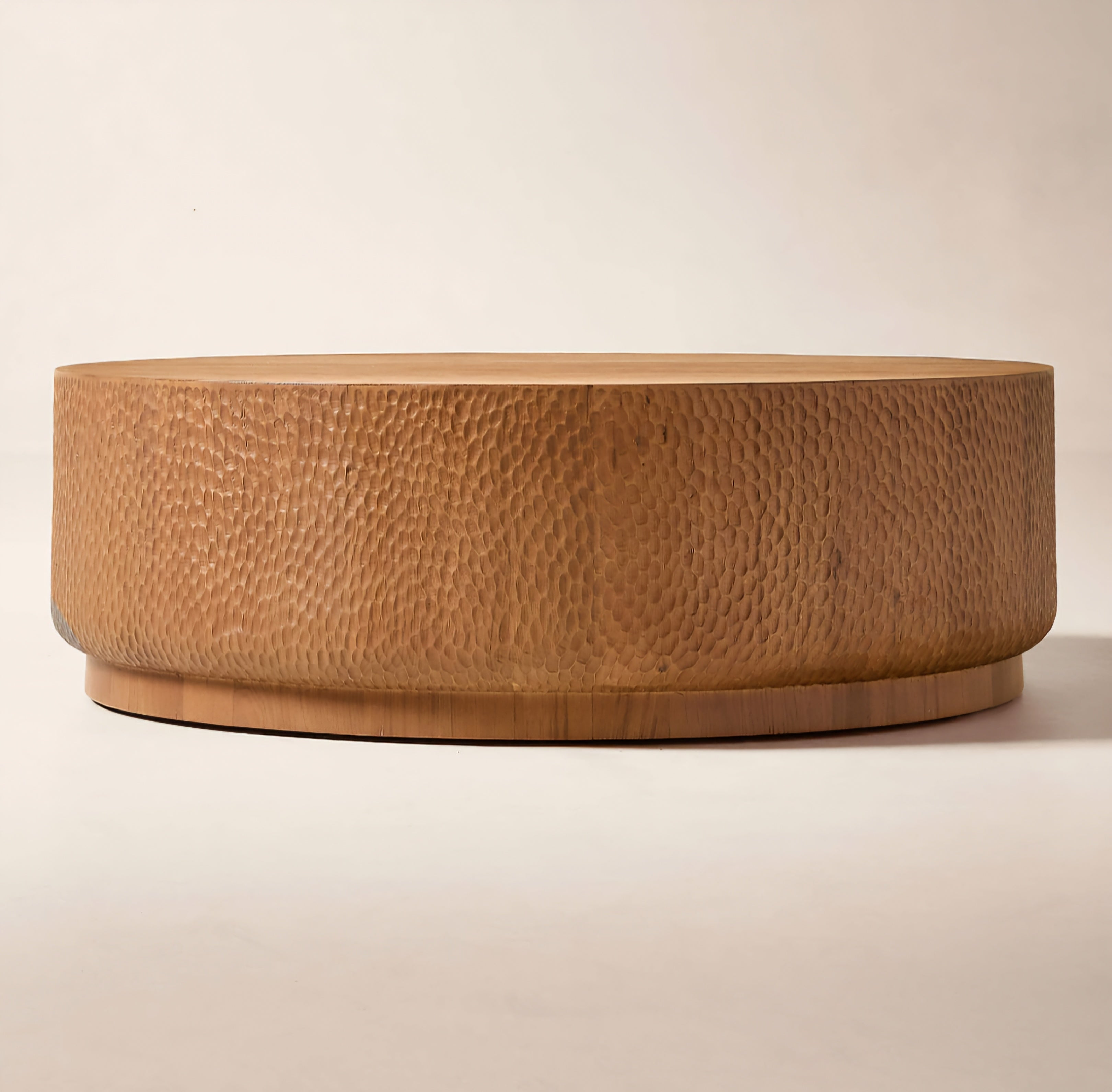 THE ONE × Hawk — Round Carved White Oak Coffee Table