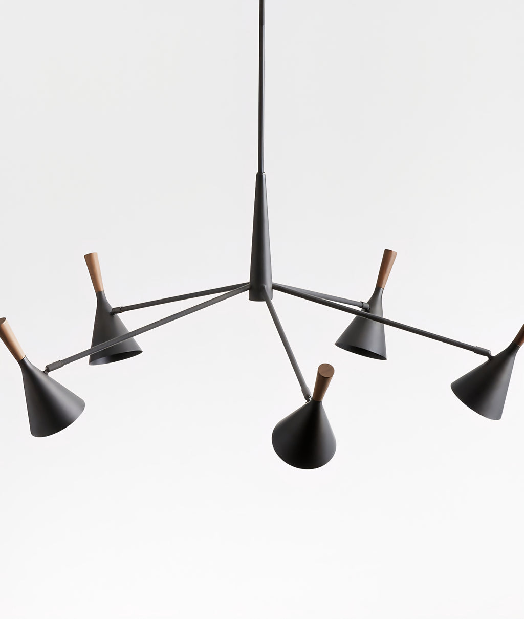 THE ONE × Weston — Black Mid‑Century Modern Chandelier (45")